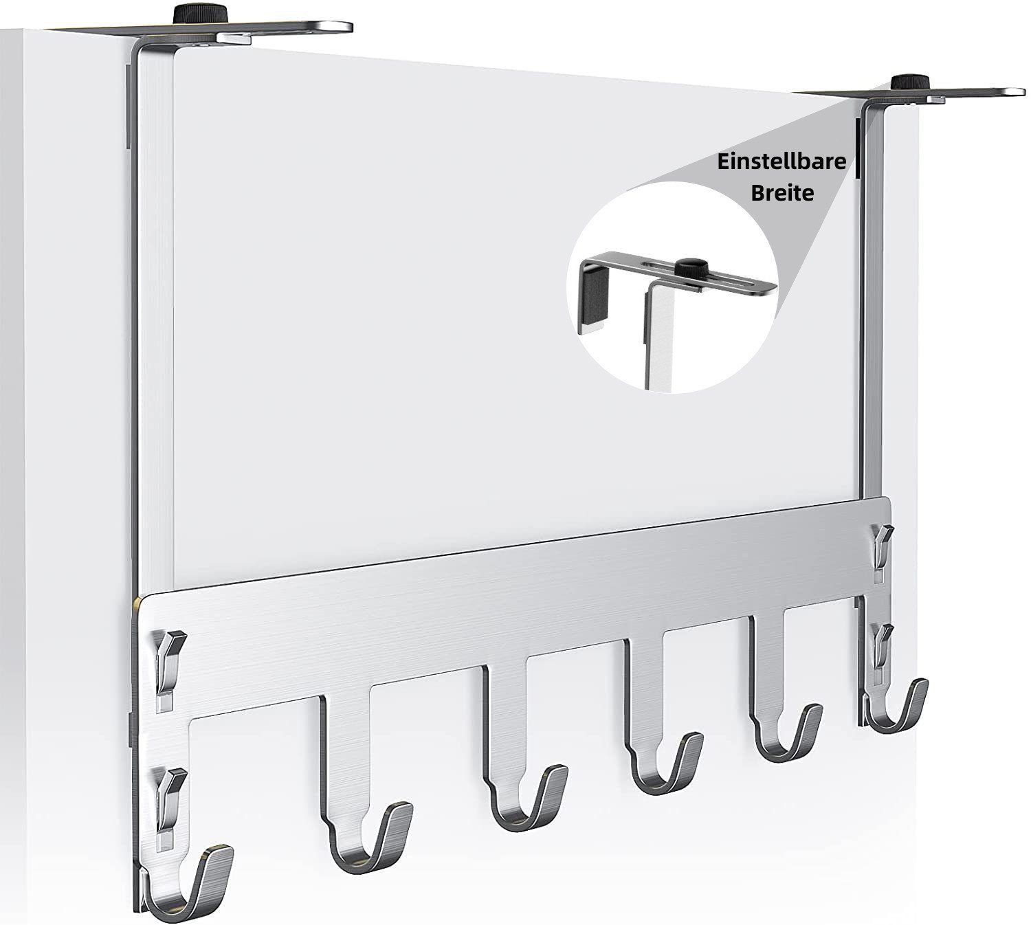 Elegear Kleiderhaken /Türhaken Edelstahl zum aufhängen 40x22cm mit 6 Haken günstig online kaufen