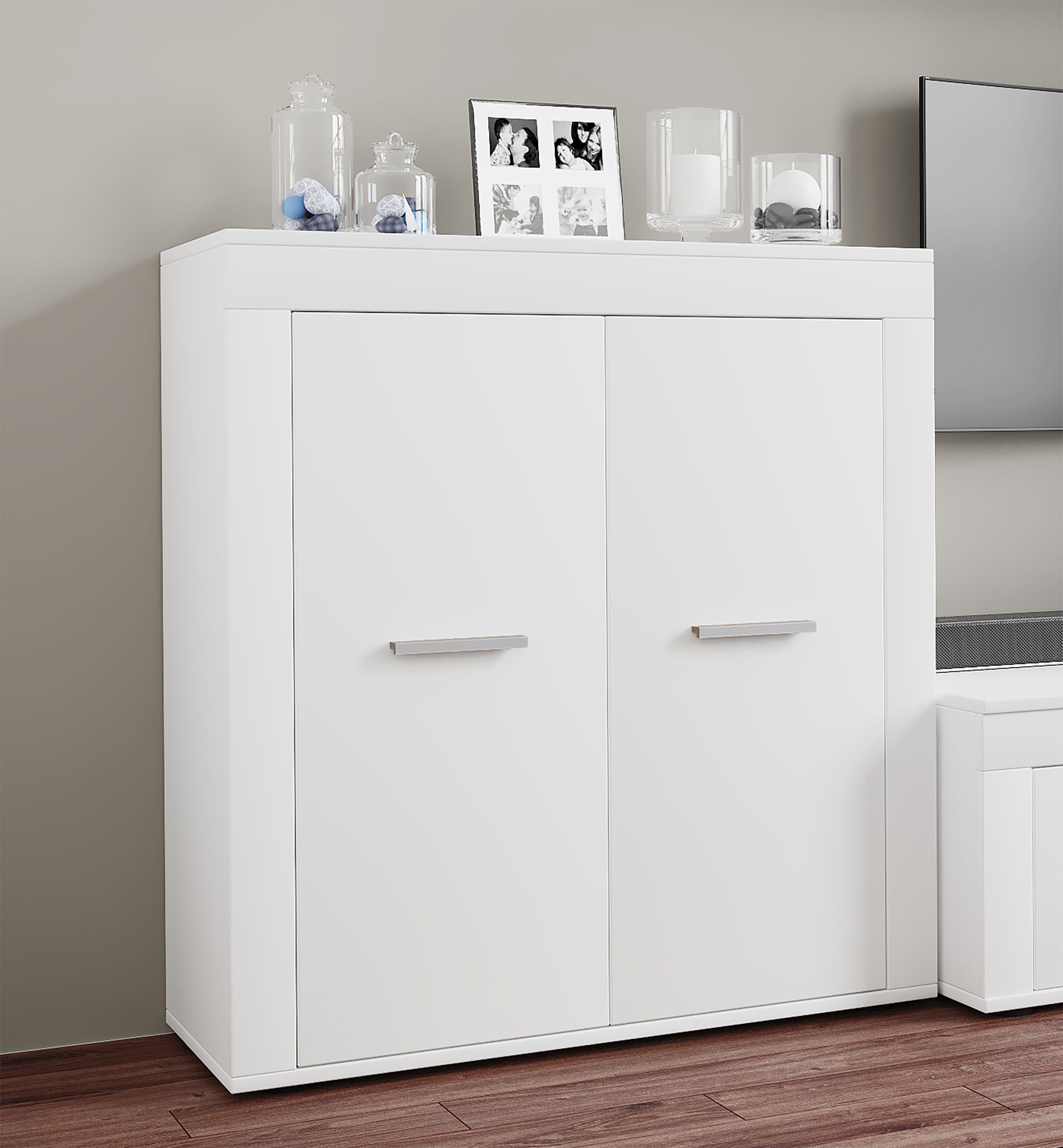 VCM Kommode Holz Kommode Sideboard Anrichte Usilo 2 Drehtüren