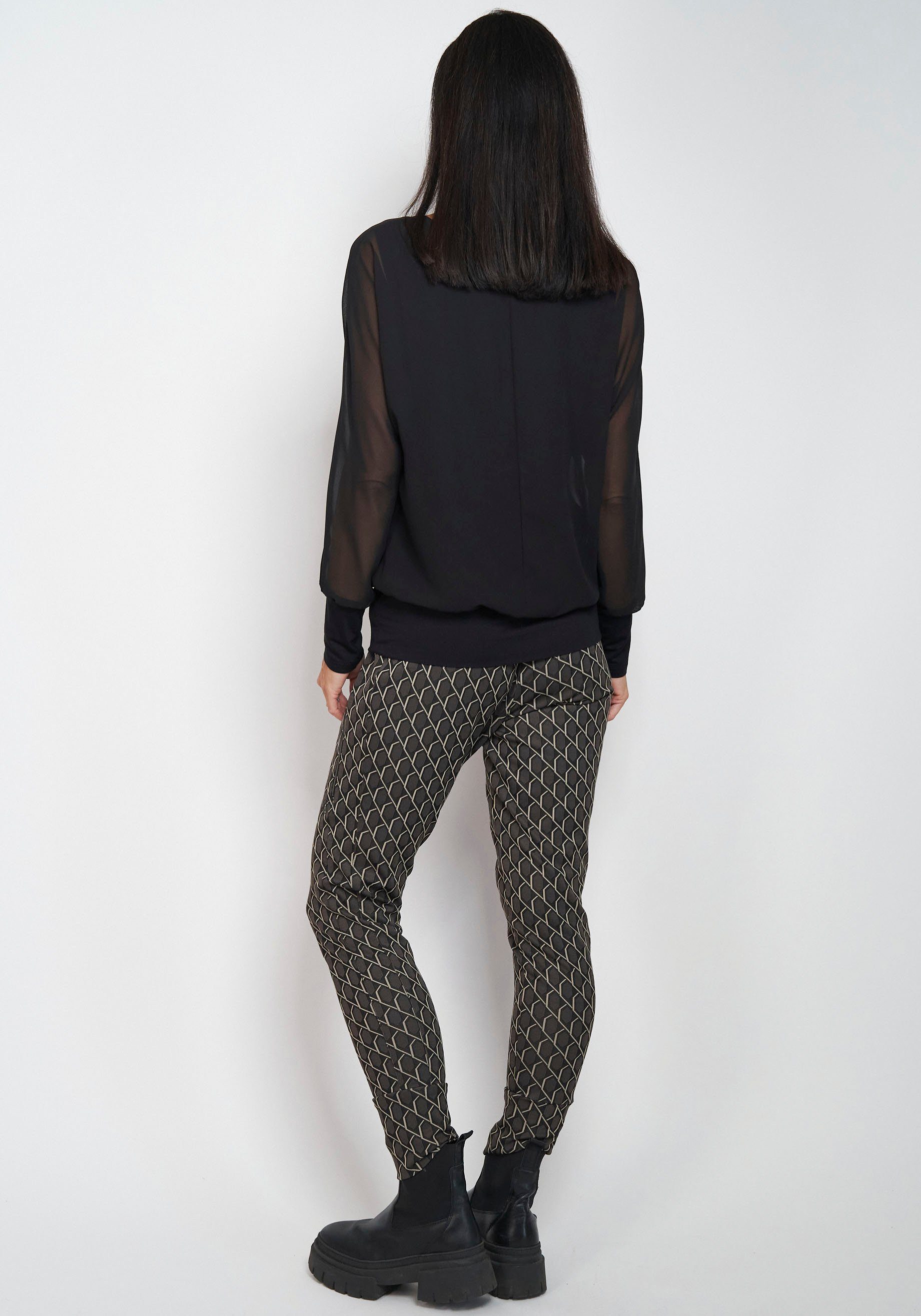 Seidel Moden Langarmbluse mit gerafftem Rundhals, MADE IN GERMANY günstig online kaufen