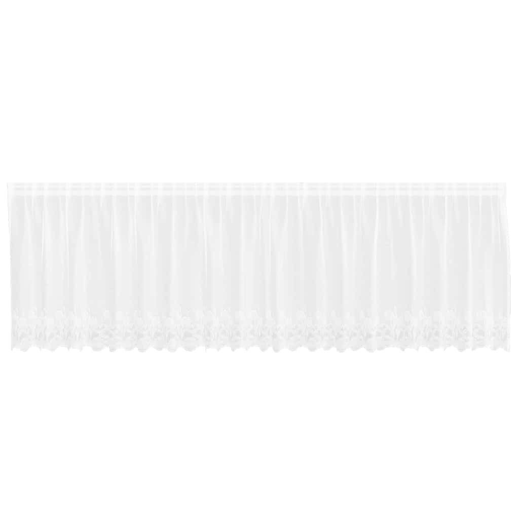 vidaXL Vorhang Spitzenvorhang mit Vorhängen Weiß 500x100cm Polyester (1 St), Polyester