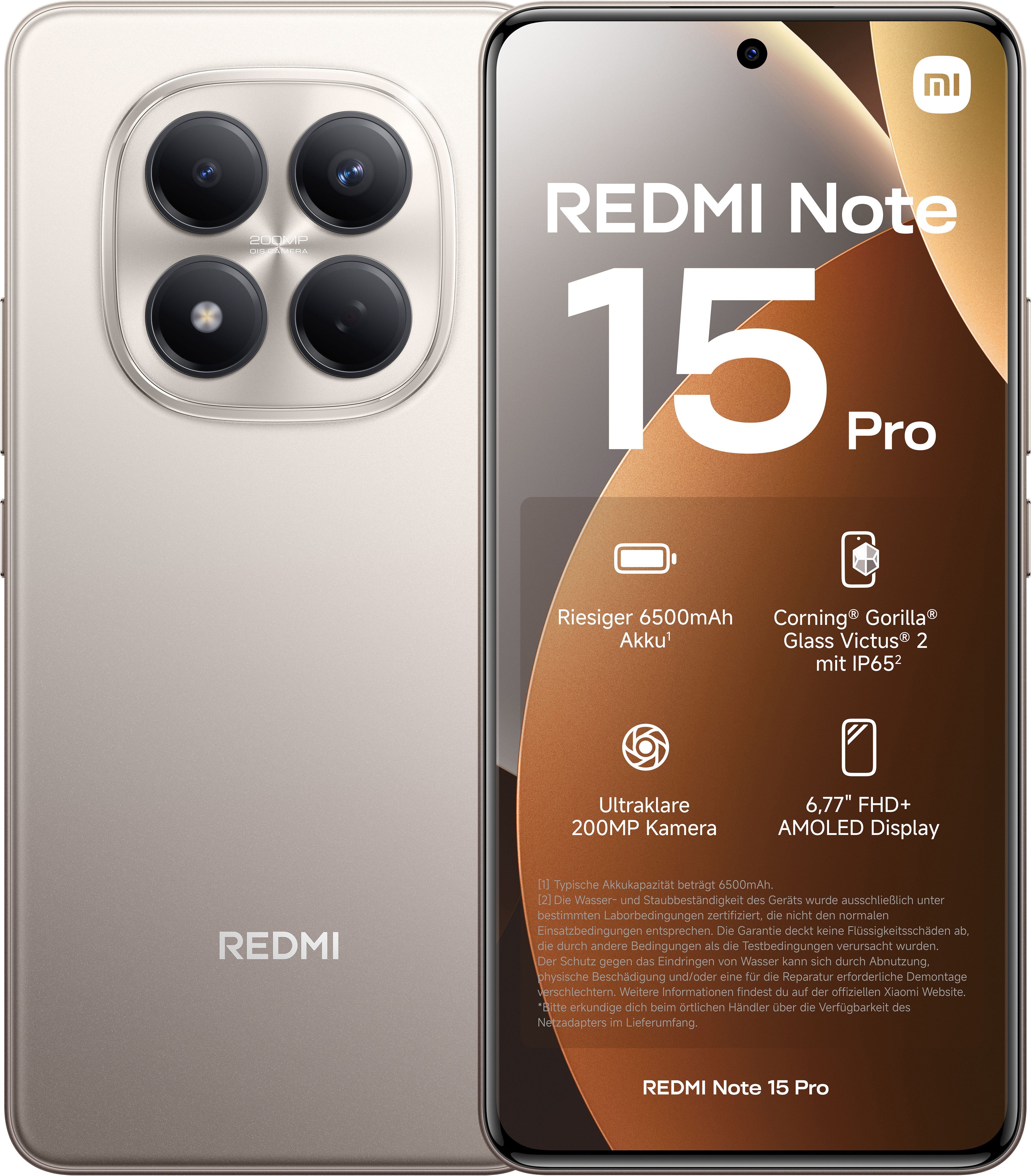 Xiaomi Redmi Note 15 Pro 8+256 Smartphone (17,34 cm/6,83 Zoll, 256 GB Speicherplatz, 200 MP Kamera)