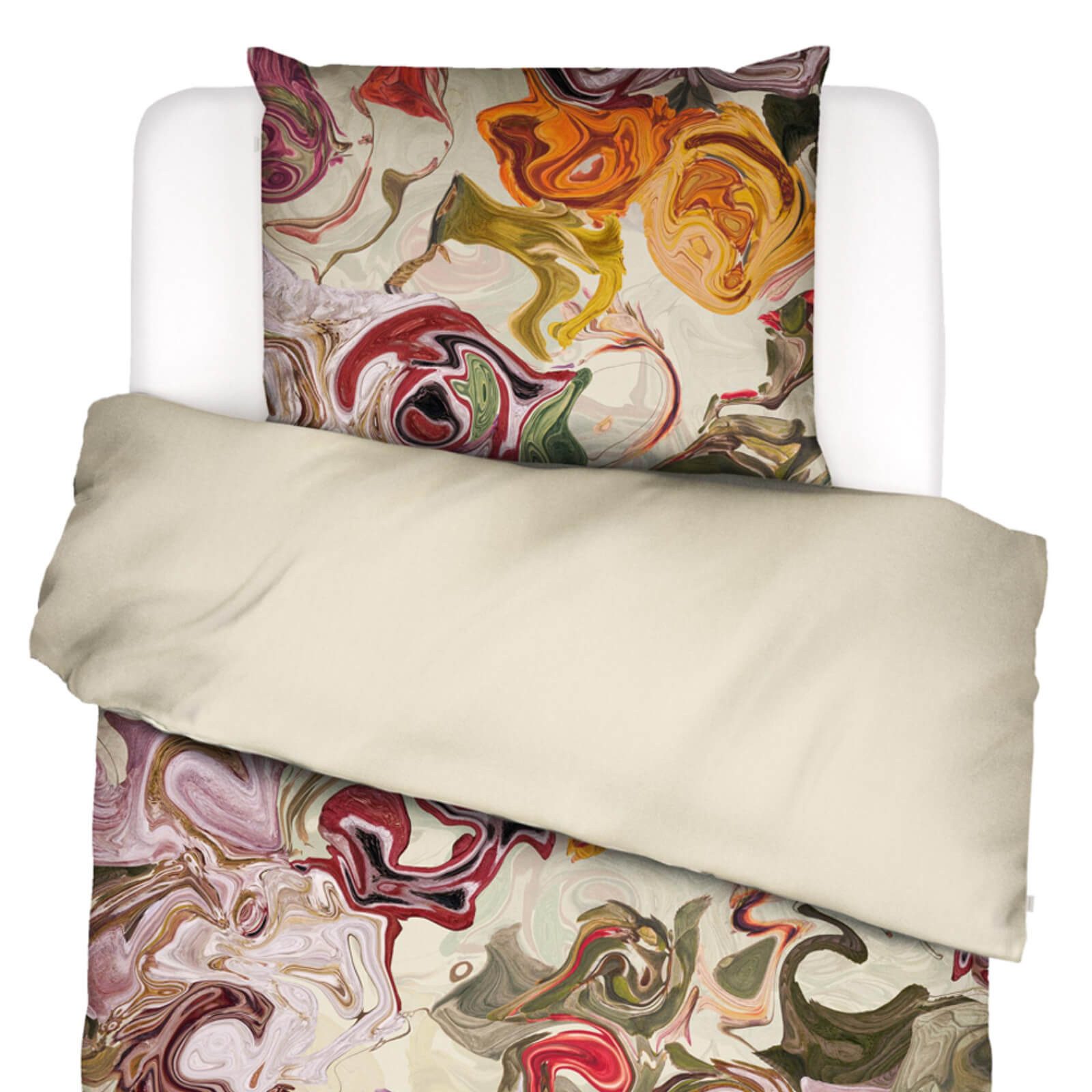 Essenza Bettwäsche Isaline Vanille Satin, Satin, 2 teilig, Blumenformen, ku günstig online kaufen