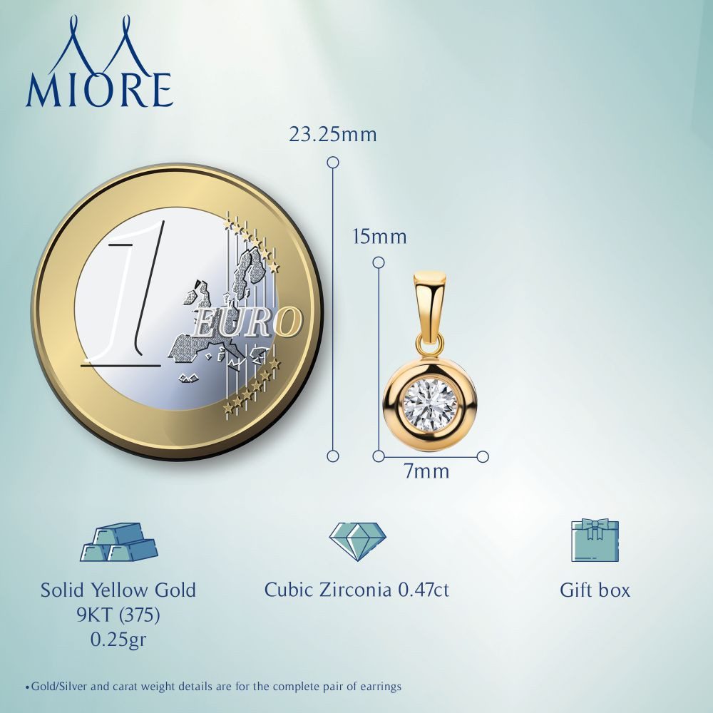 Miore Kettenanhänger MA983ZP - Damen Solitär aus 9 Karat 375 Gelbgold mit Z günstig online kaufen