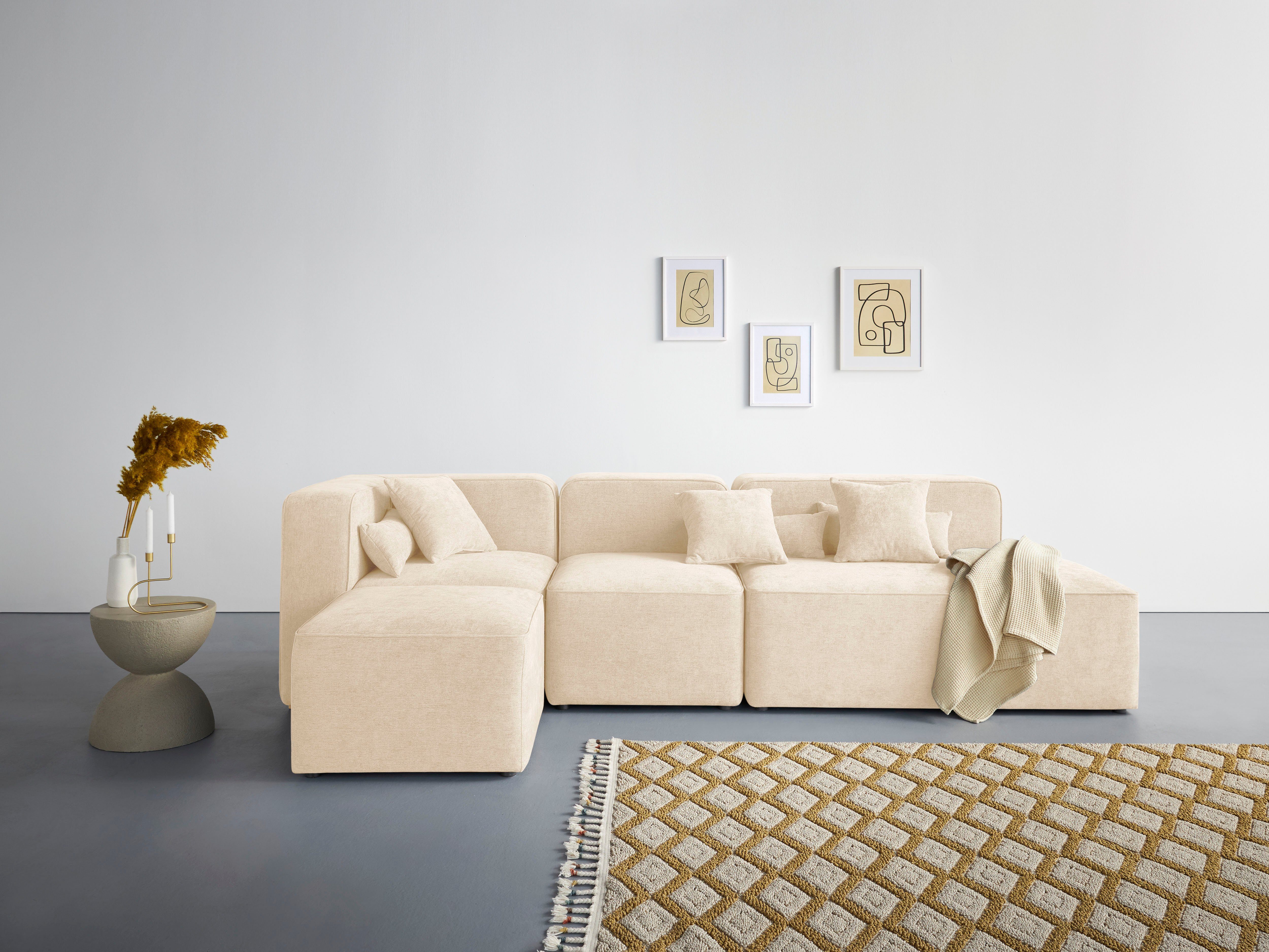 Home affaire Ecksofa Sundstrup L-Form, Modulserie, individuelle Zusammenstellung