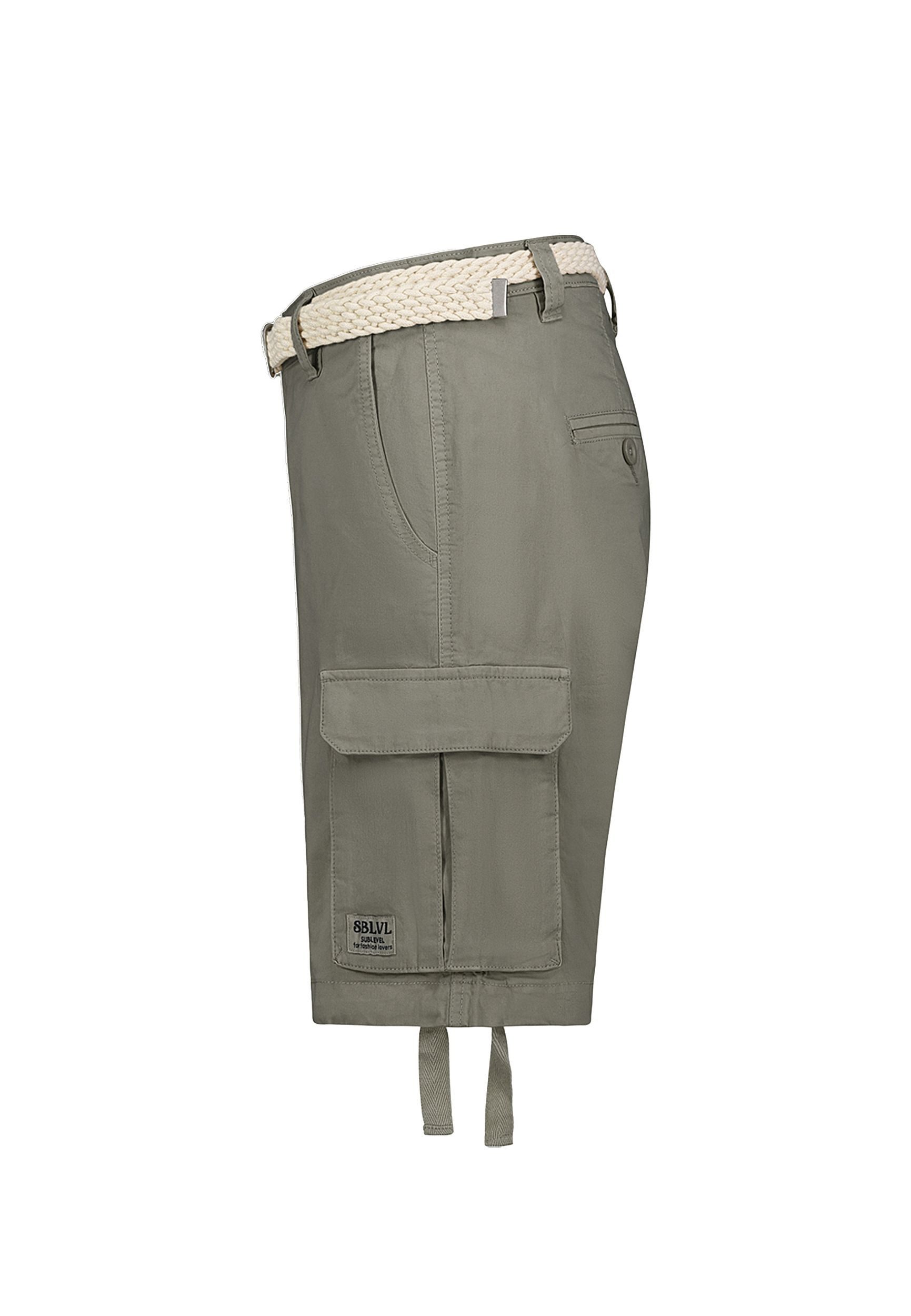 SUBLEVEL Shorts Gestreift Freizeitshorts mit elastischem Bund Chino Twill S günstig online kaufen