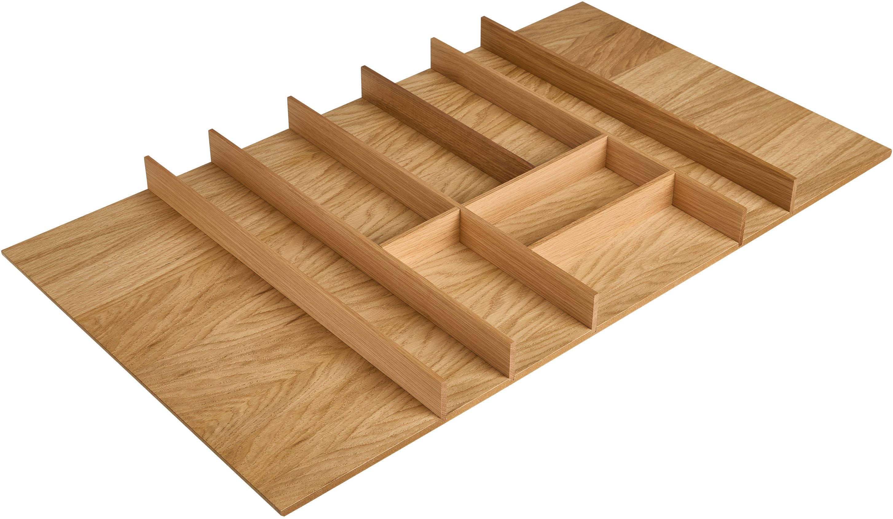 nobilia® Besteckeinsatz nobilia Zubehör, aus hochwertiger Eiche Massivholz, in vier Breiten