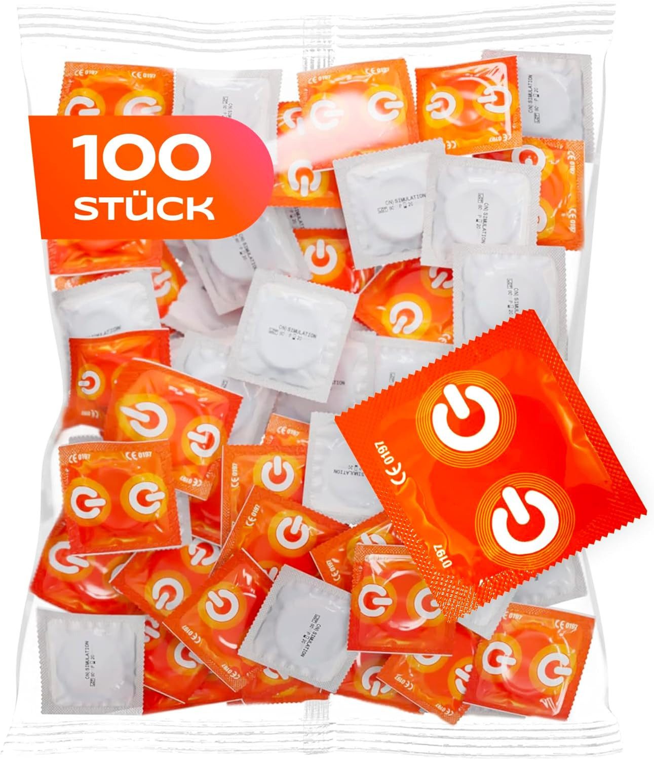 ON Condoms Kondome verschiedene Sorten Premium Preservative, Natur, extra dünn, gerippt, stimulierend, aromatisiert