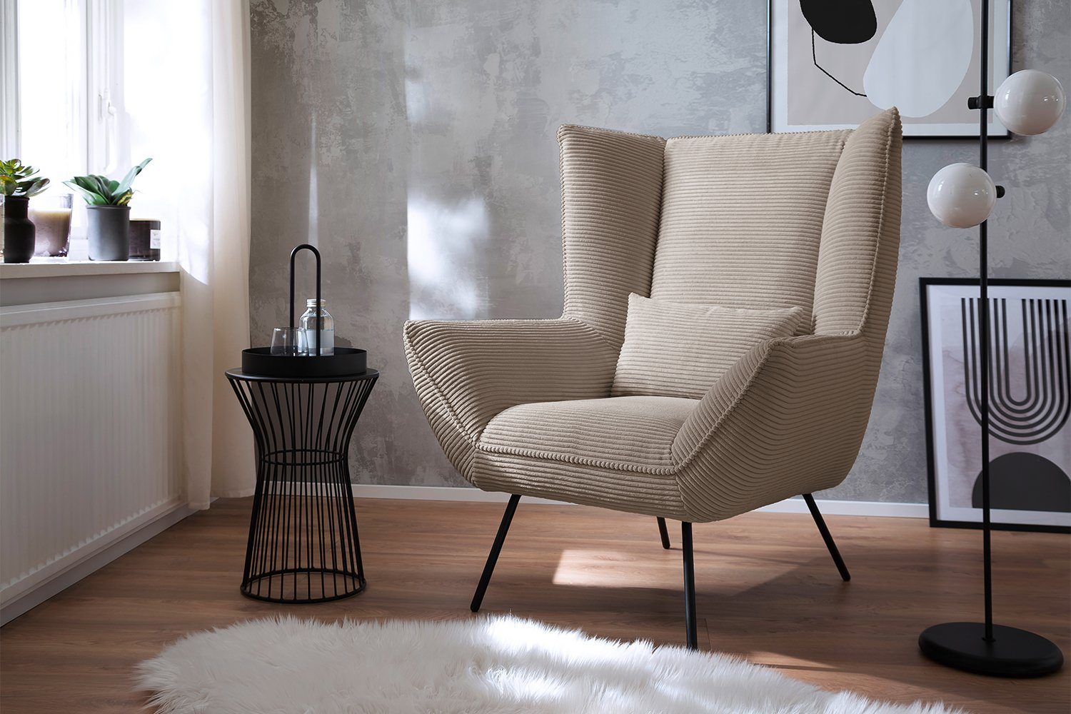 KAWOLA Relaxsessel »IVA«, Sessel Cord versch. Farben