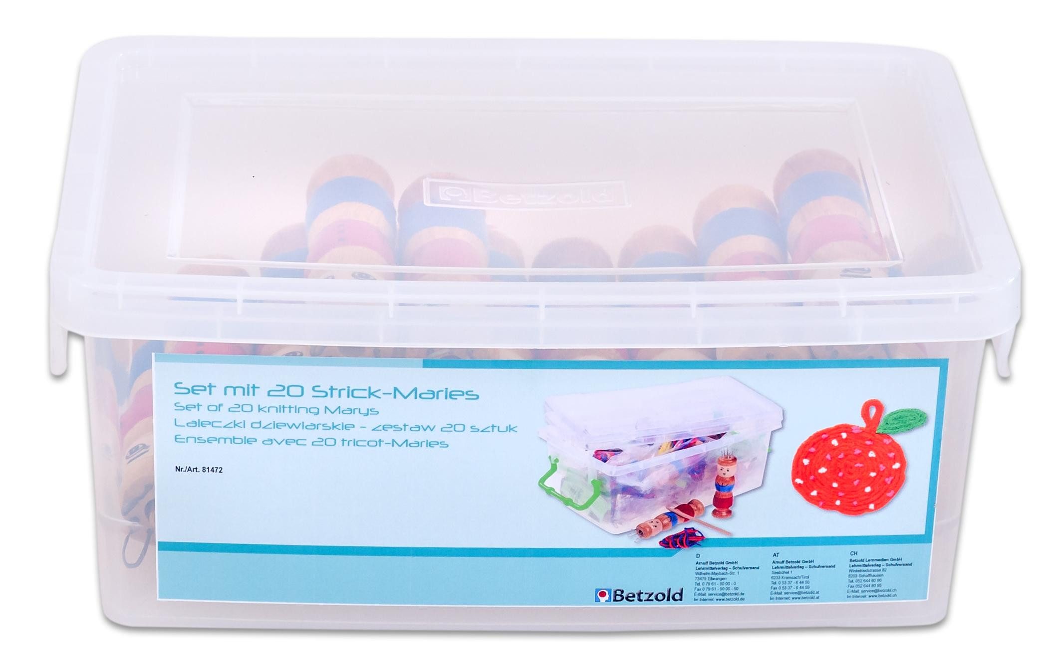 Betzold Stricknadeln 20 Strick-Maries, inkl. Aufbewahrungsbox