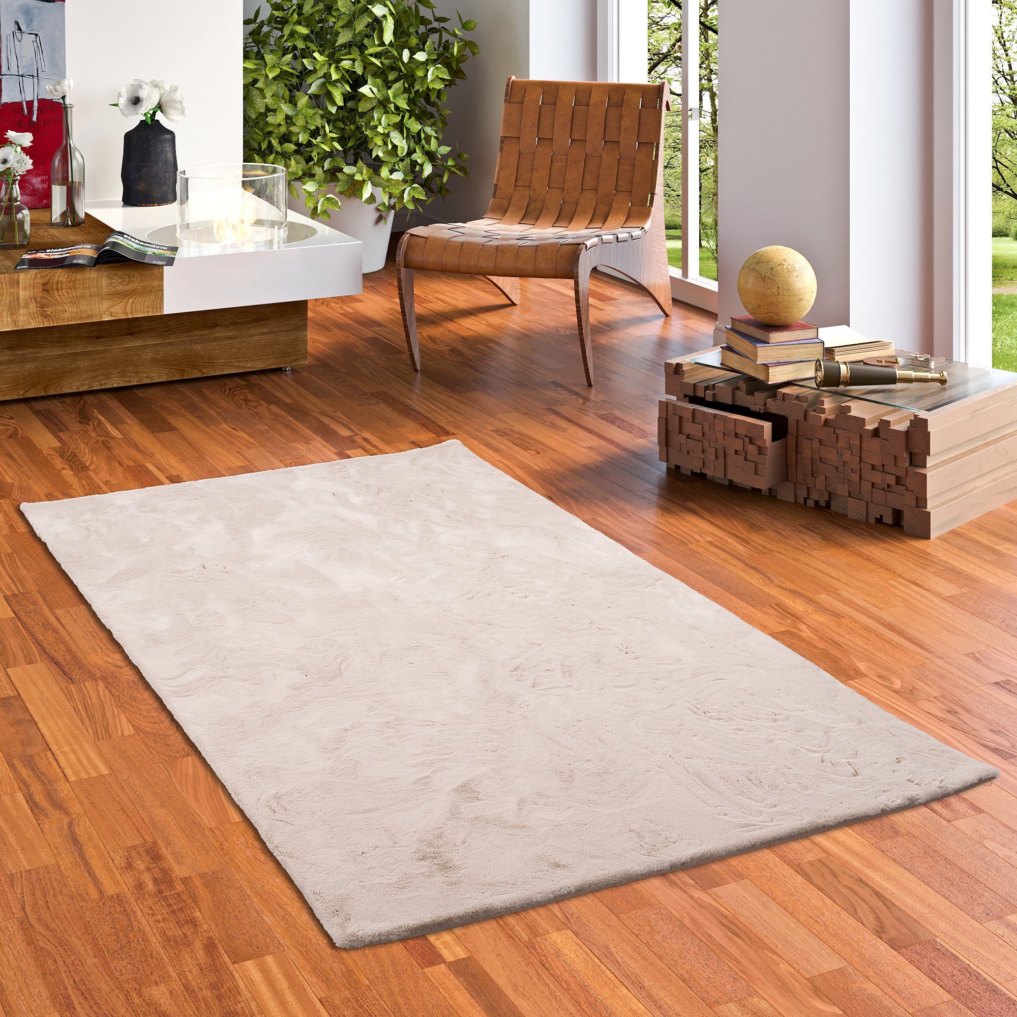 Pergamon Fellteppich Fellteppich Luxus Super Soft Plush, Rechteckig, Höhe: 25 mm