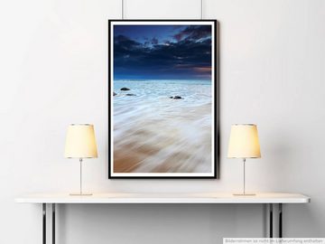 Sinus Art Poster Landschaftsfotografie 60x90cm Poster Sonnenaufgang bei Moeraki Boulders Neuseeland