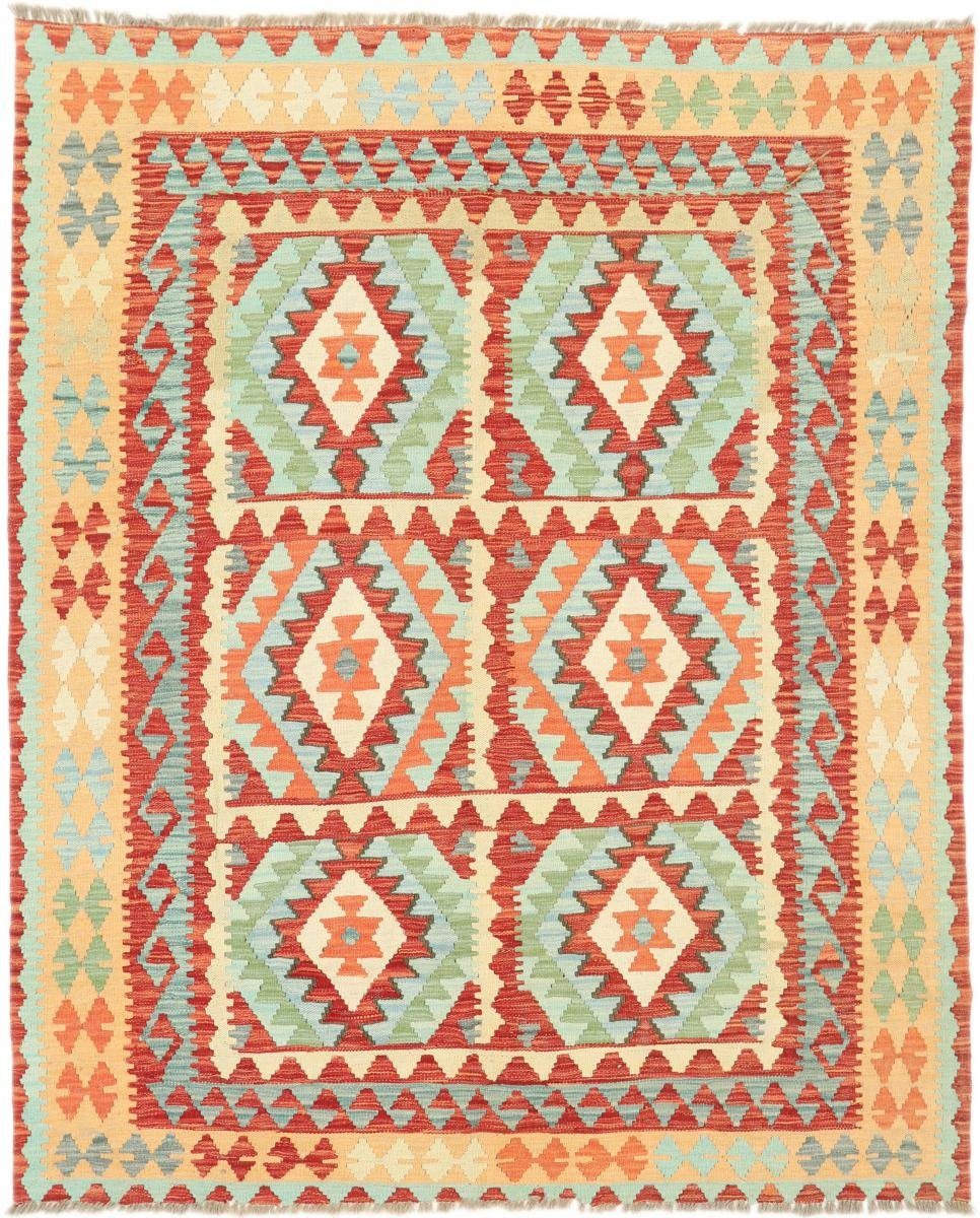 Orientteppich Kelim Afghan 161x195 Handgewebter Orientteppich, Nain Trading, rechteckig, Höhe: 3 mm
