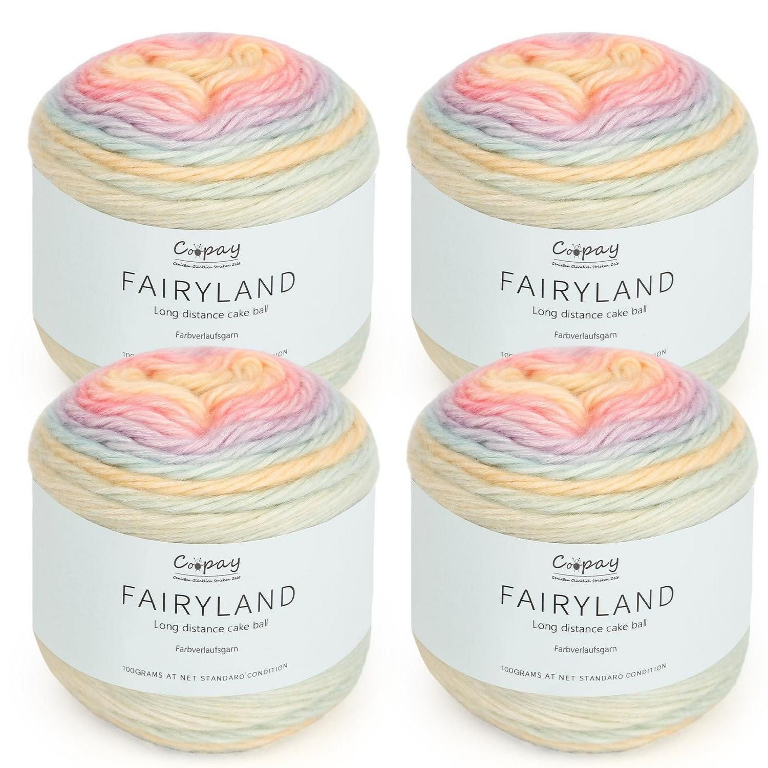 LuxusKollektion Farbverlaufsgarn Macarons 4x100g Häkelwolle