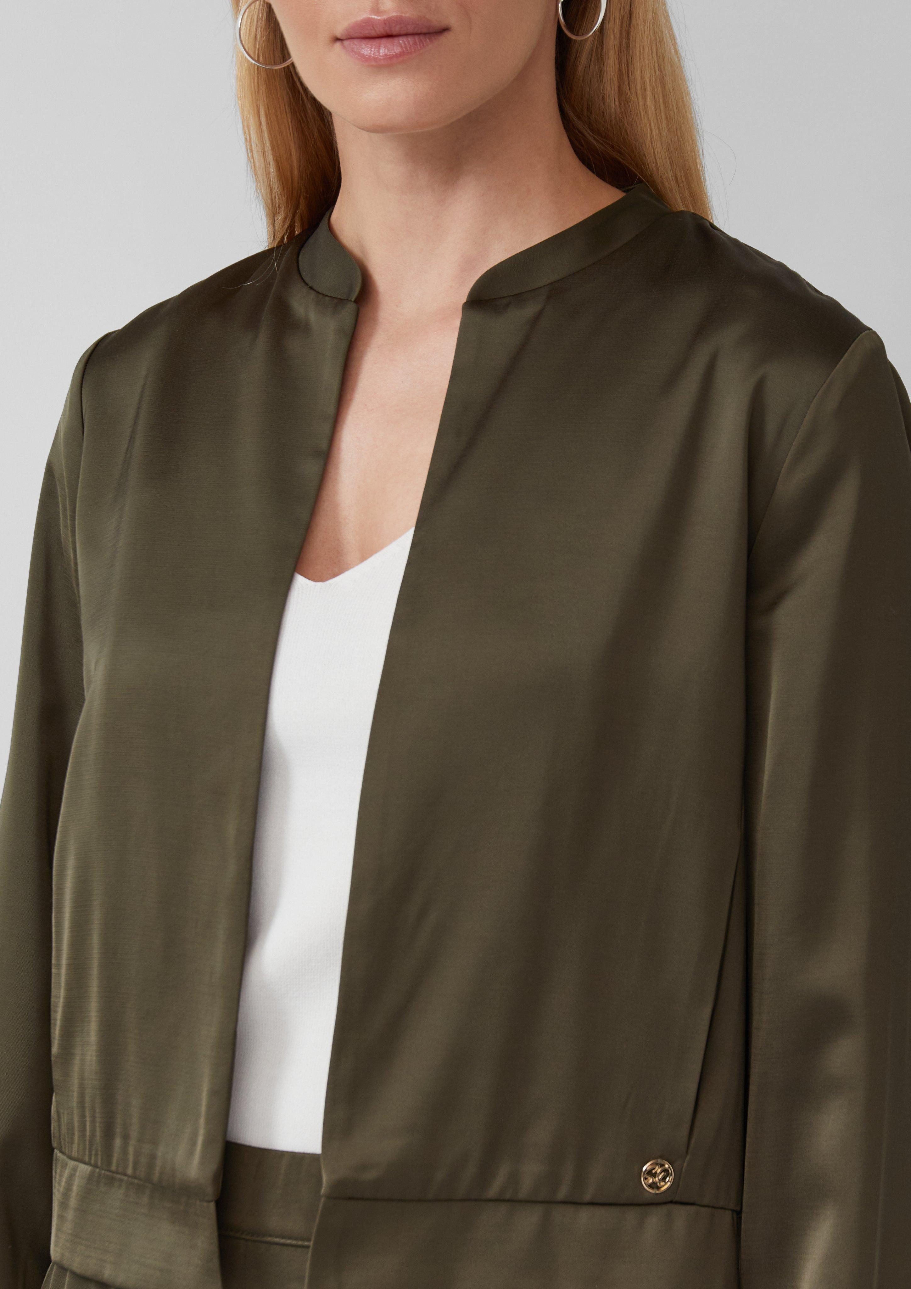 s.Oliver BLACK LABEL Funktionsjacke Offene Satinjacke günstig online kaufen