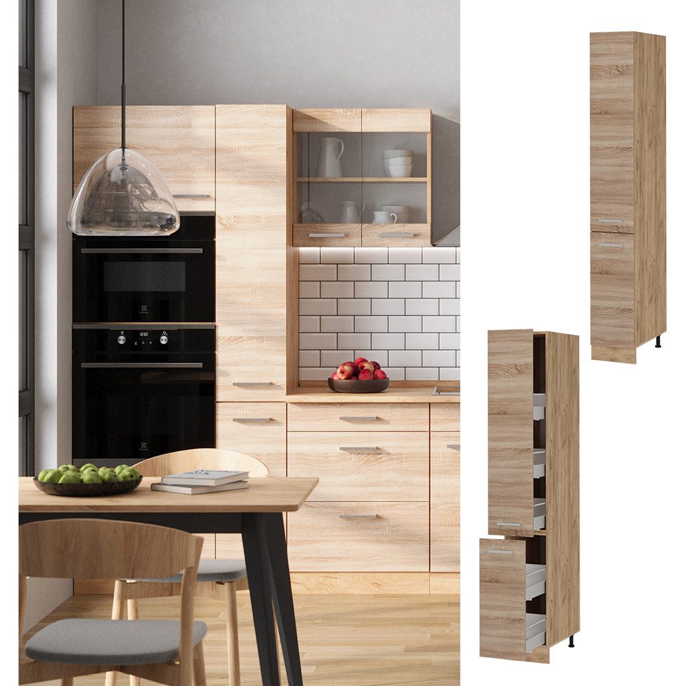 Vicco Hochschrank R-Line, Sonoma/Goldkraft Eiche, 30 günstig online kaufen
