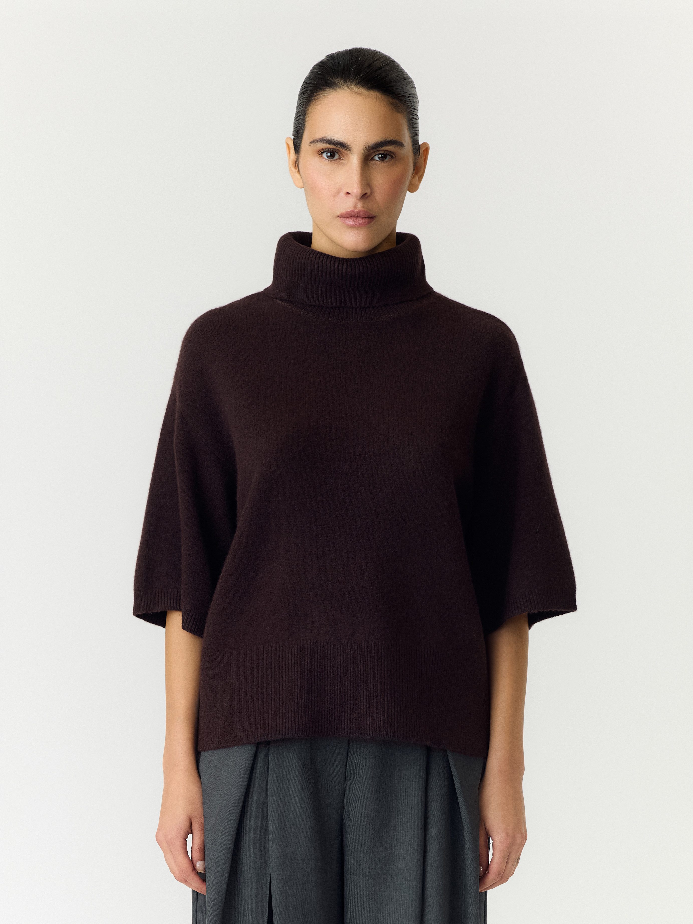 Y.A.S Strickpullover YASEMILA 2/4 WOOL KNIT PULLOVER S. NOOS regular fit, reine Wolle