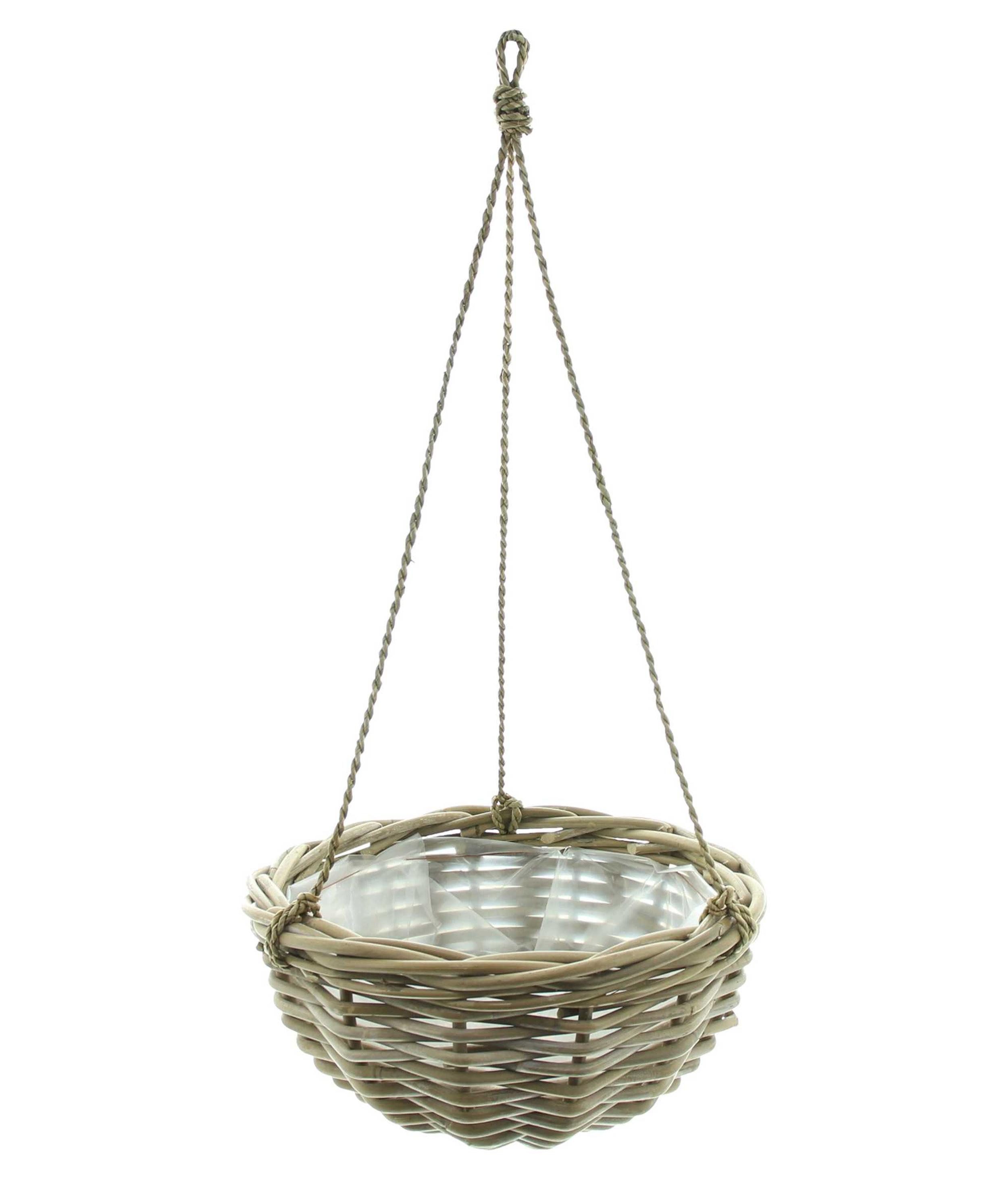 Pflanzeinsatz Pflanzampel Koboo Grey Rattan grau – Blumenampel