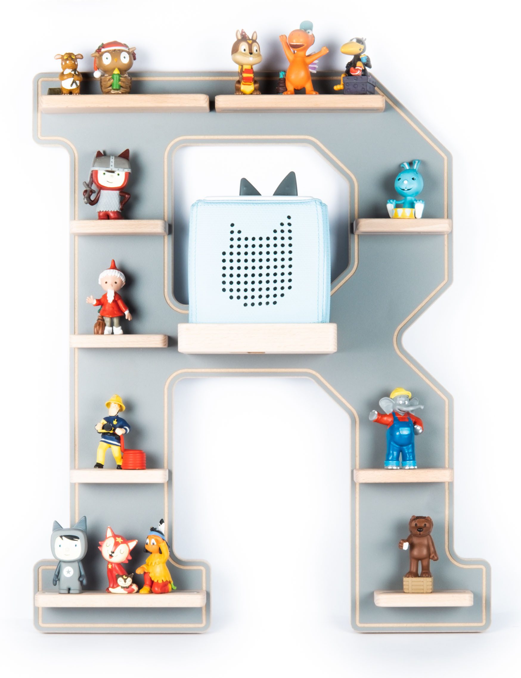 Boarti Wandregal Holz Regal Buchstabe R für Toniebox Tonies Figuren günstig online kaufen