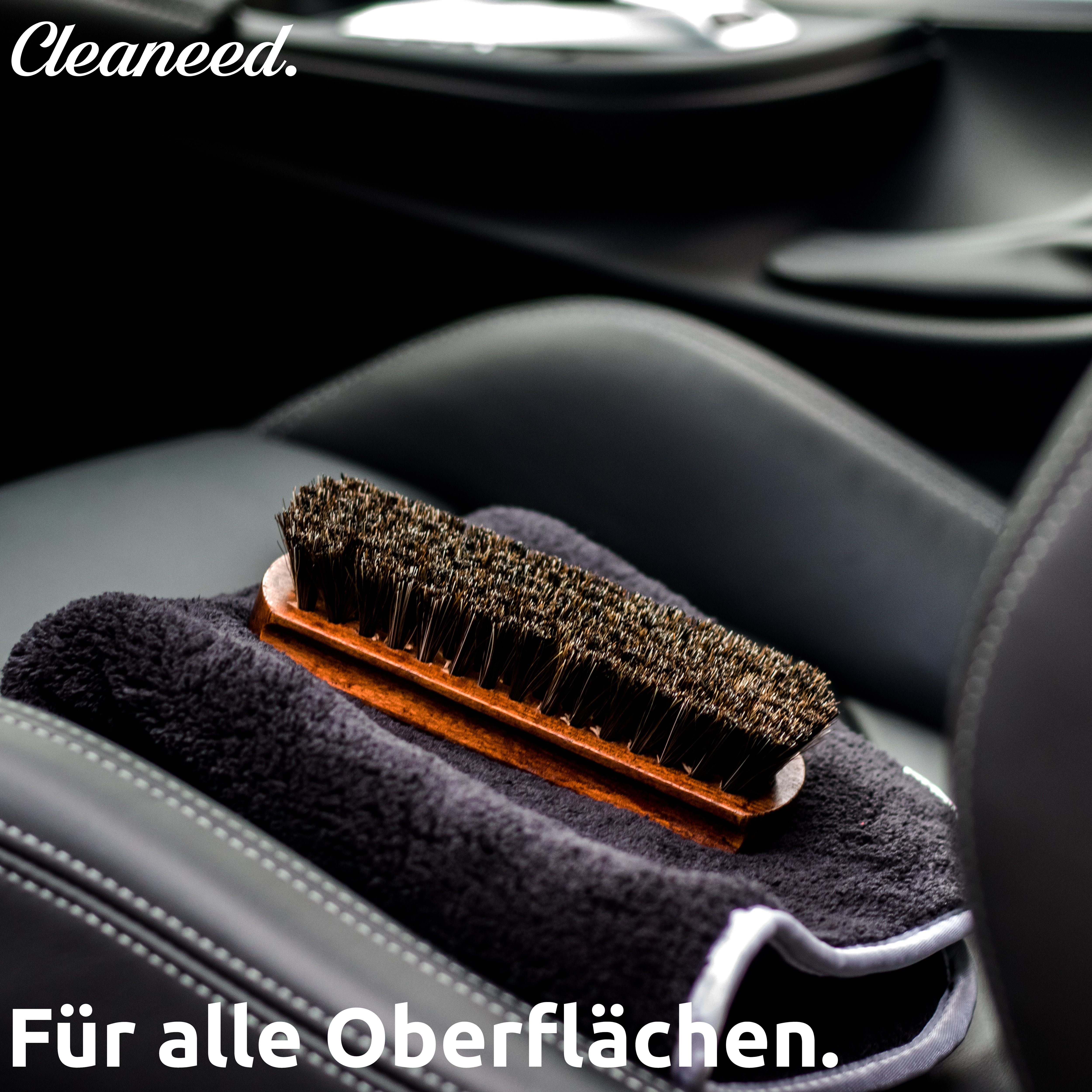 Für Lederbürste Leder Lederpflege, Oberflächenschonend, und - Cleaneed Auto, Polster, Leder- - Handhabe Gute Textilbürste Tiefenreinigung,