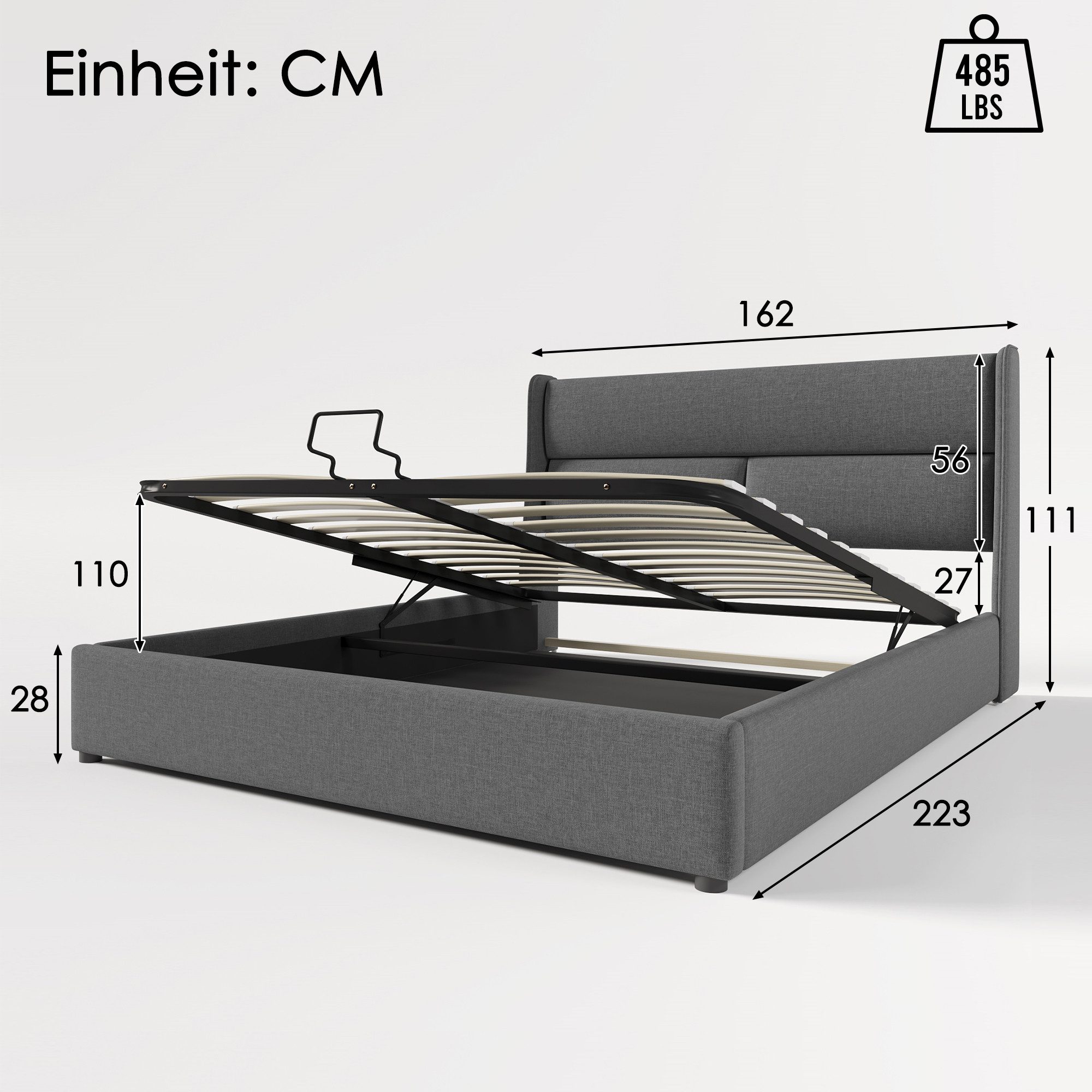 TavilaEcon Boxspringbett Polsterbett mit verstellbarem Kopfteil, günstig online kaufen