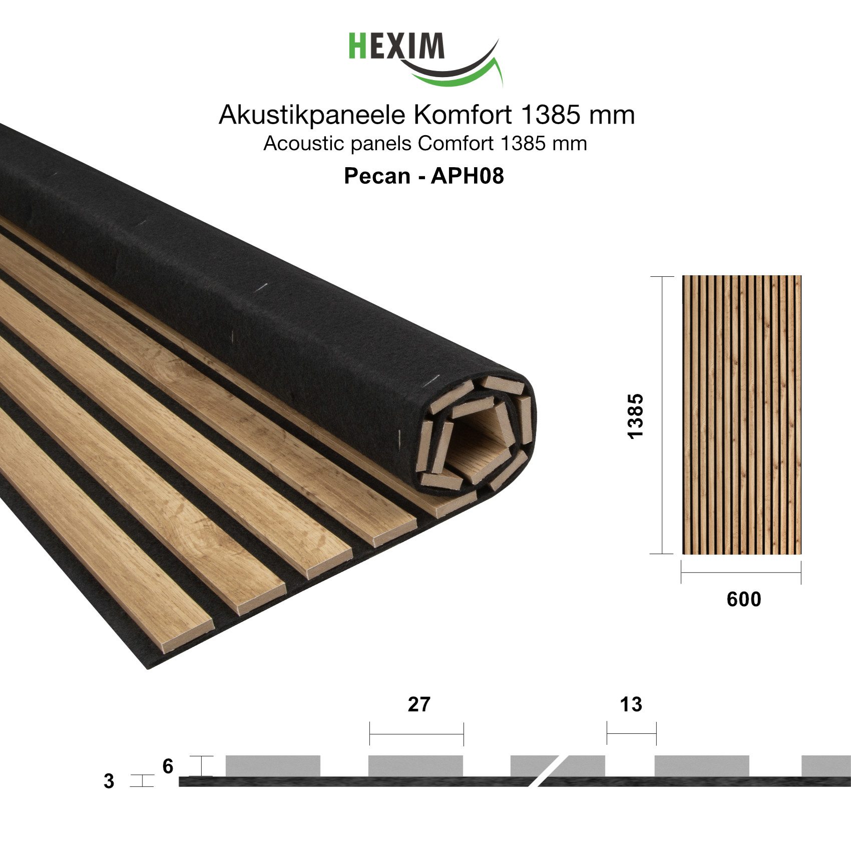 Hexim Wanddekoobjekt APH08 (Akustikpaneele 138,5x60cm - günstig online kaufen