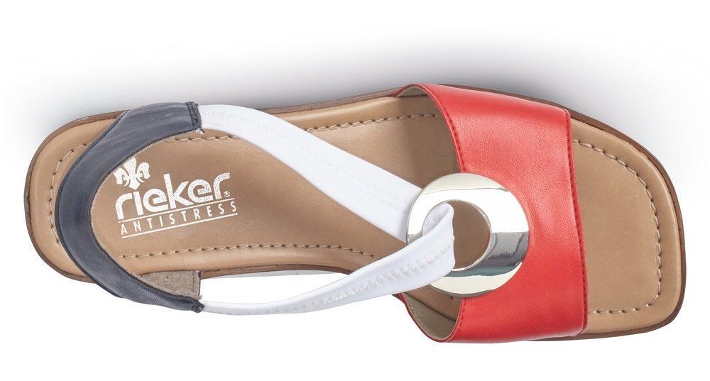 mit Stretchband Sandalette Rieker