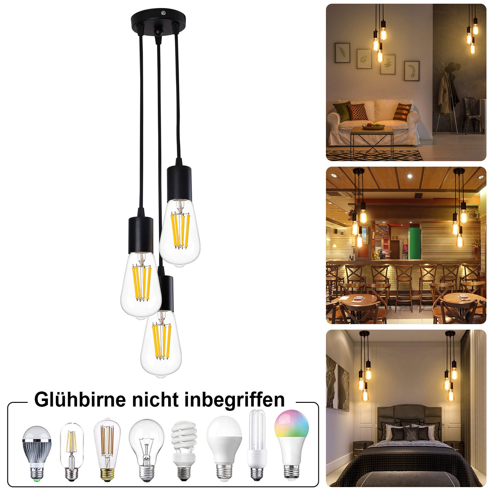 MUPOO LED Außen-Deckenleuchte Hängelampe LED Pendelleuchte günstig online kaufen