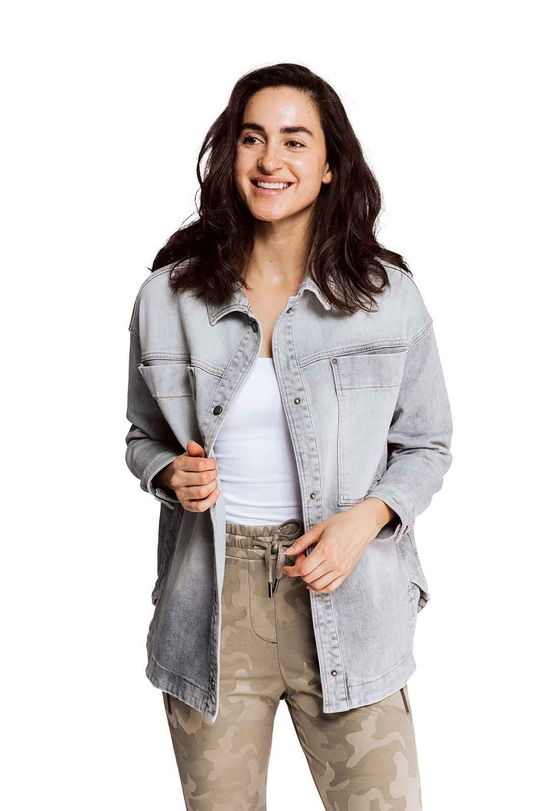 Zhrill Winterjacke SUJI GREY Jeansjacke (0-St) günstig online kaufen