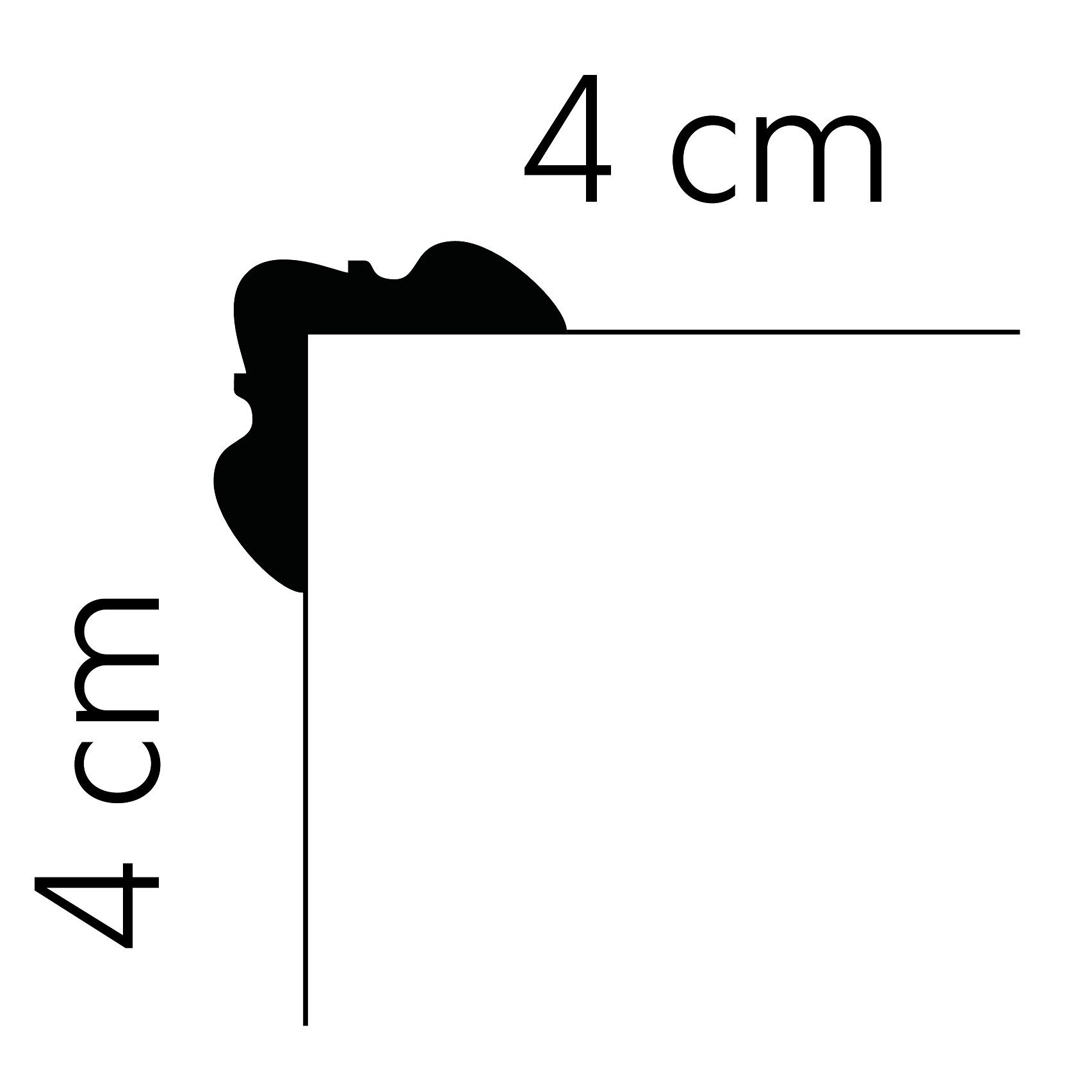 Mardom Kantenleiste MDB123 Profoam 40 x 40 x 2000 mm Weiß Tapeteneckschutzleiste Dekorativ, Kleben, Schrauben, Polyurethan