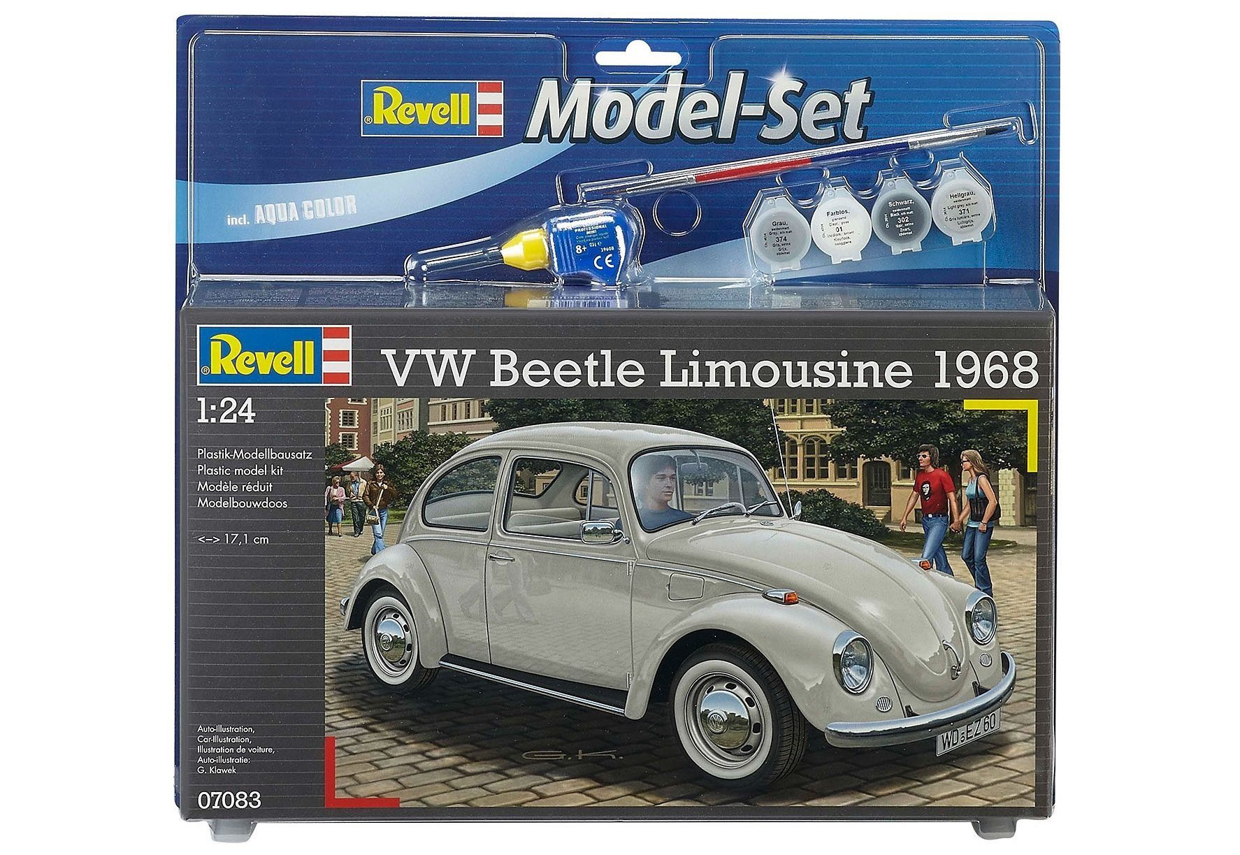 Revell® Modellbausatz VW Beetle Limousine 68, Maßstab 1:24, (Set), Made in Europe
