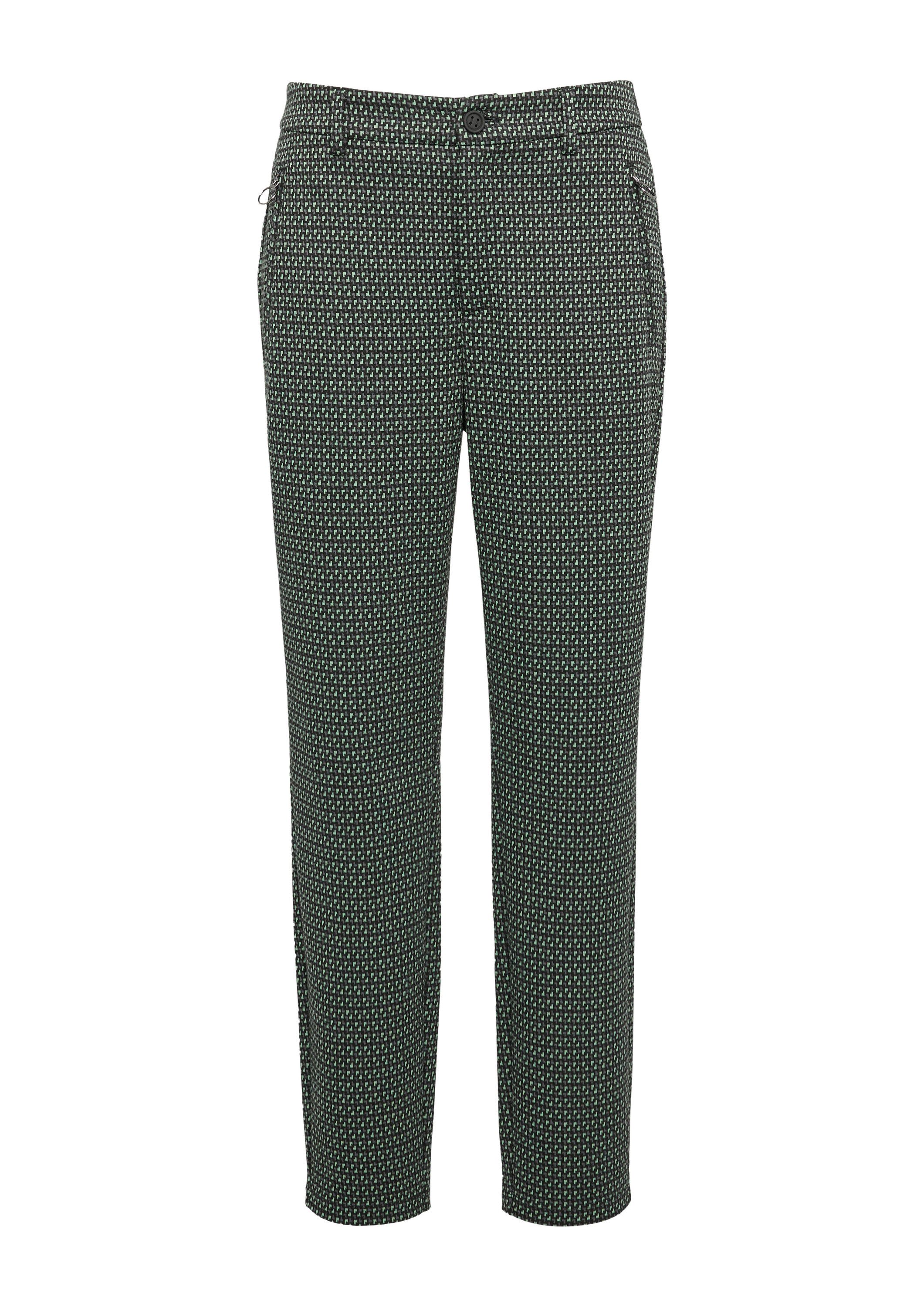 s.Oliver 7/8-Hose Hose Gemusterte Stoffhose mit elastischem Bund günstig online kaufen