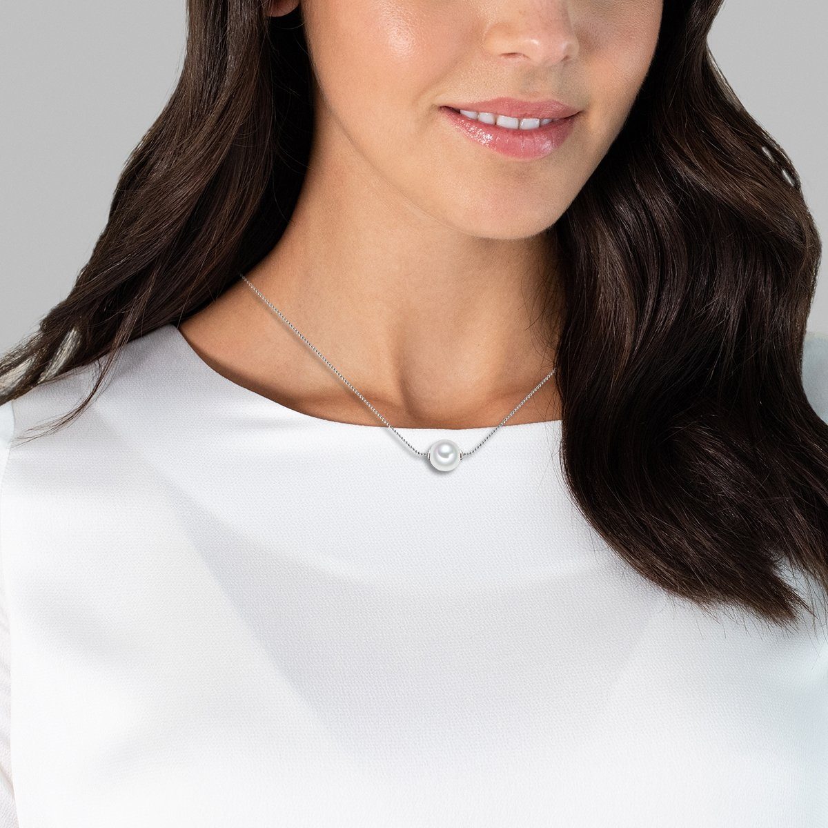 Lulu & Jane Perlenkette silber, Messing günstig online kaufen