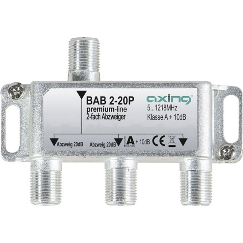 Axing BAB 2-20P Kabel-TV Abzweiger 2-fach 5 - 1218 MHz TV-Kabel