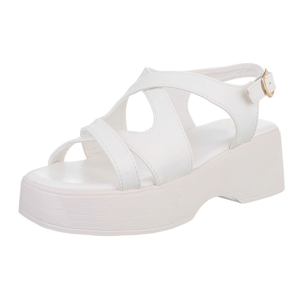 Ital-Design Bequeme Sandalen mit Absatz für Damen im trendigen Design Plate günstig online kaufen