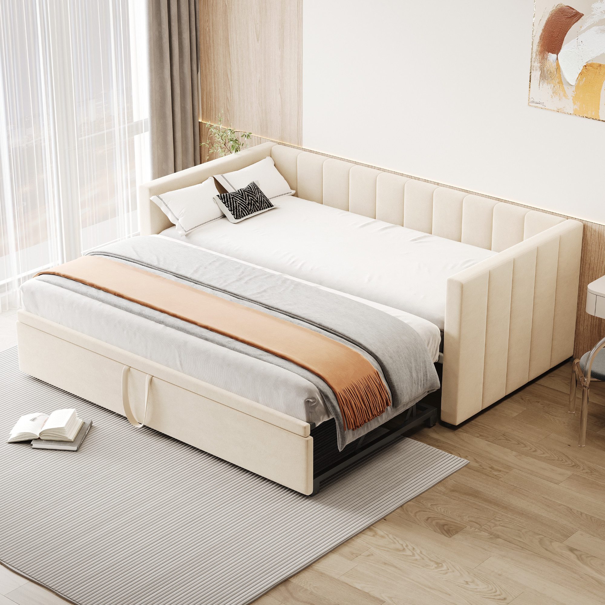 OKWISH Schlafsofa Polsterbett Kinderbett Bett Funktionsbett günstig online kaufen