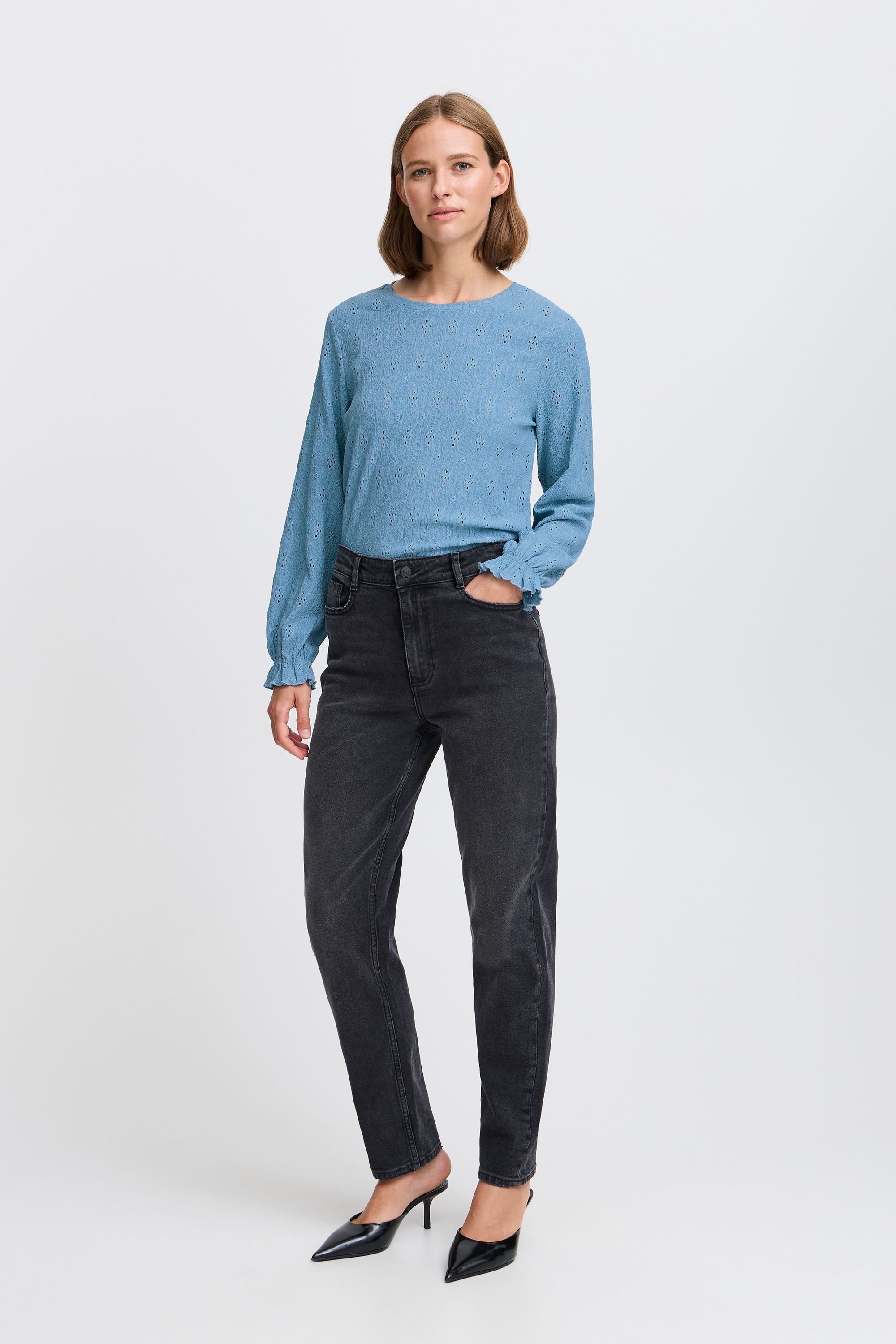 b.young Langarmbluse BYSILVA ONECK BLOUSE - JERSEY