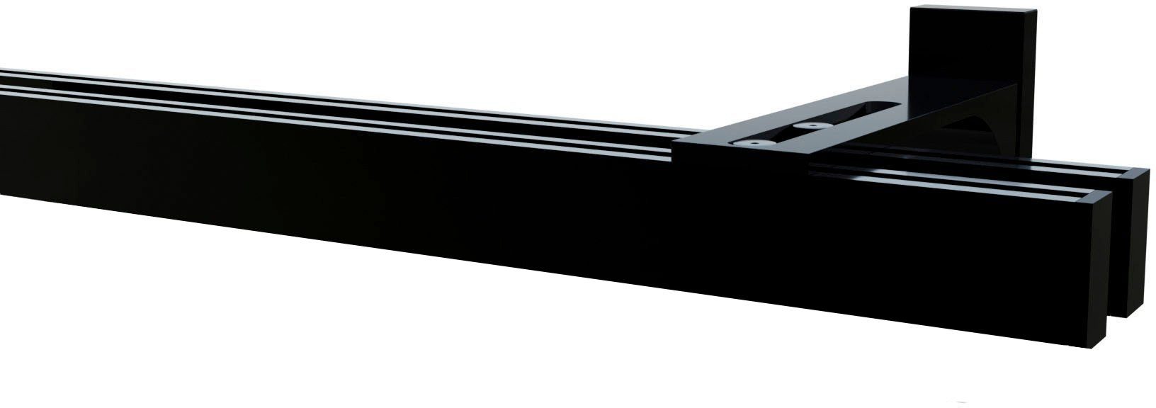 Garduna Gardinenstange 2-Lauf Hochkant System 14x34mm Innenlauf 6mm, kürzbar, variabel in Laufabstand, 6mm Laufkanal, schliche Eleganz – Bild 2 von 5