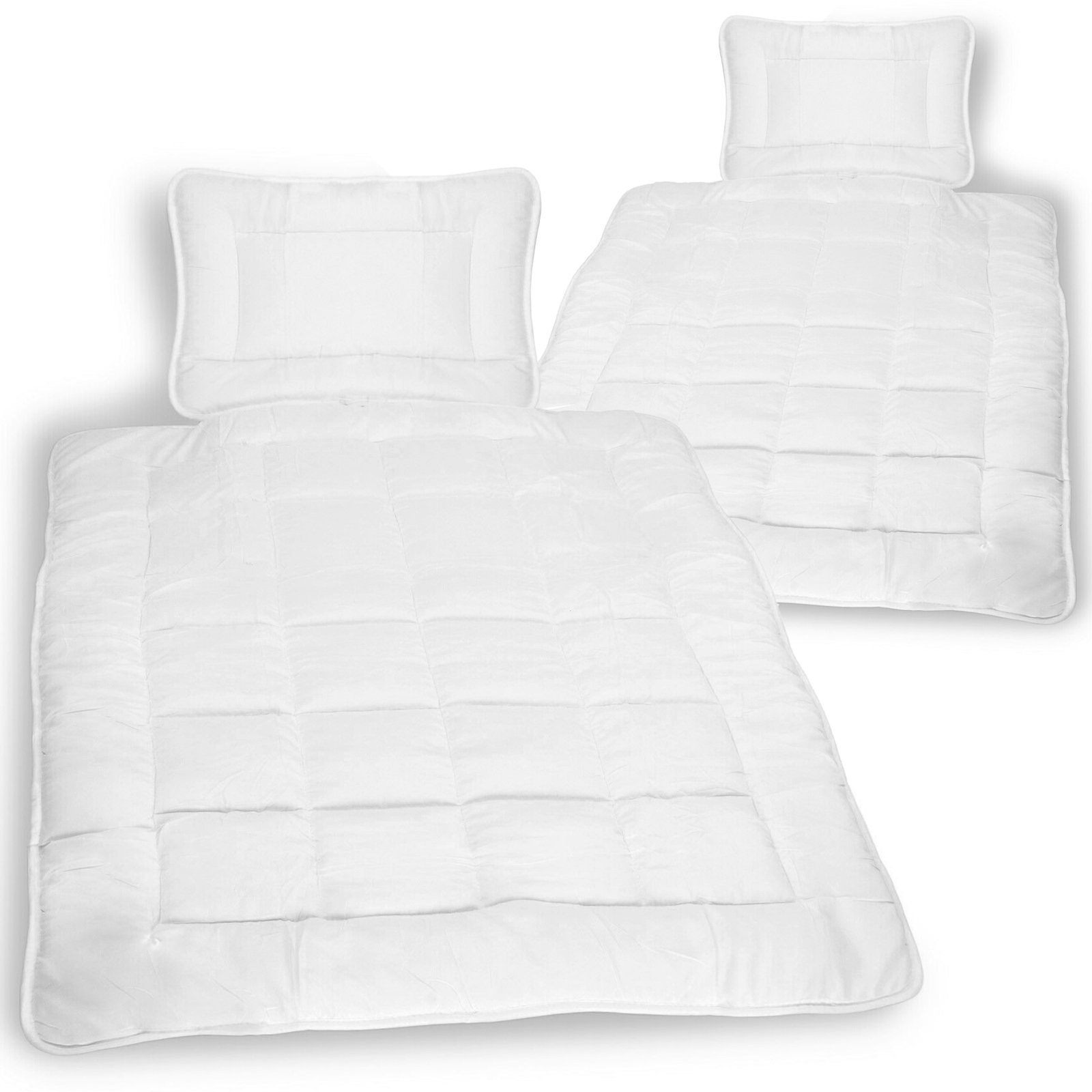 Kinderbettdecke + Kopfkissen Kinder Bettdeckenset Junior Comfort 4-teilig 2x Bettdecke 2xKopfkissen