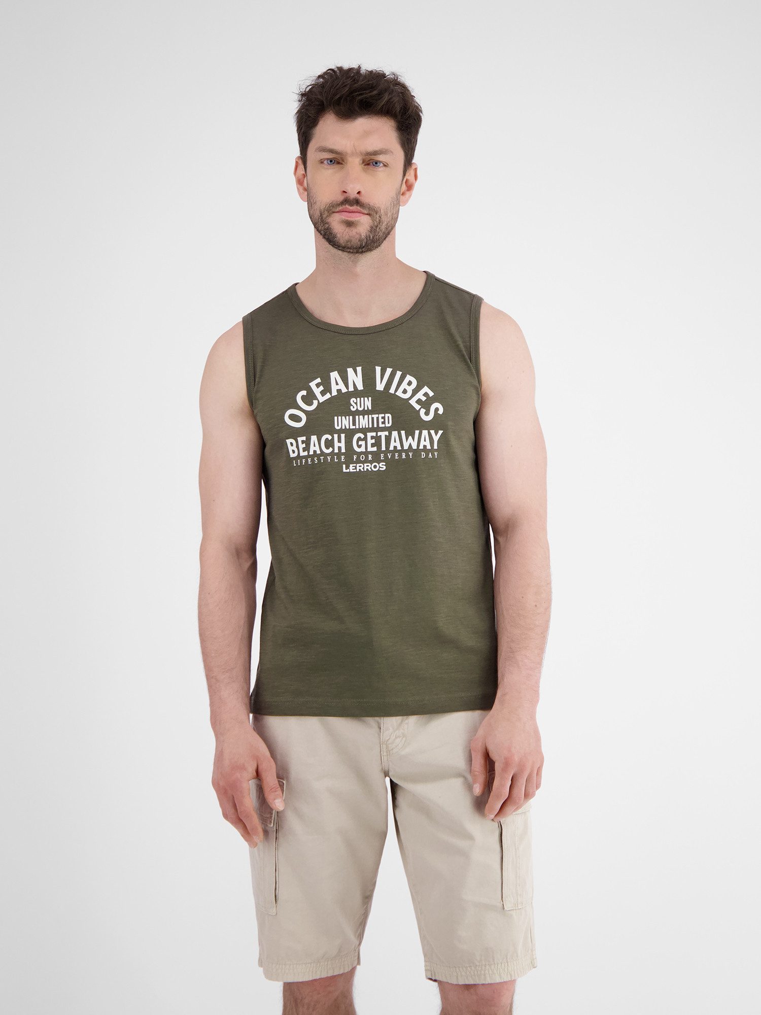 Muskelshirt Herren Tanktop mit Brustprint