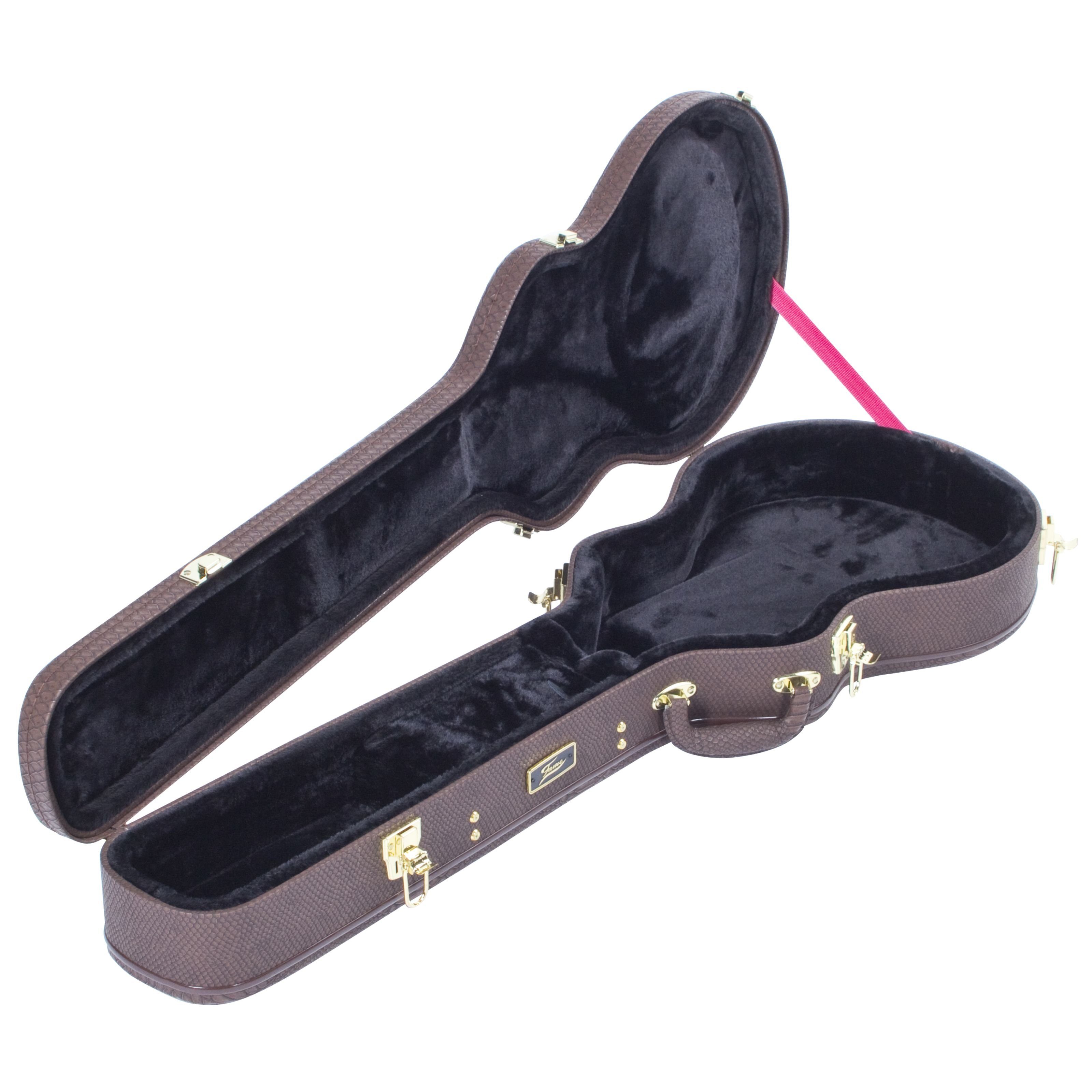 FAME E-Gitarren-Koffer, Singlecut Gitarrenkoffer, Wetterfest, Snakeskin-Optik