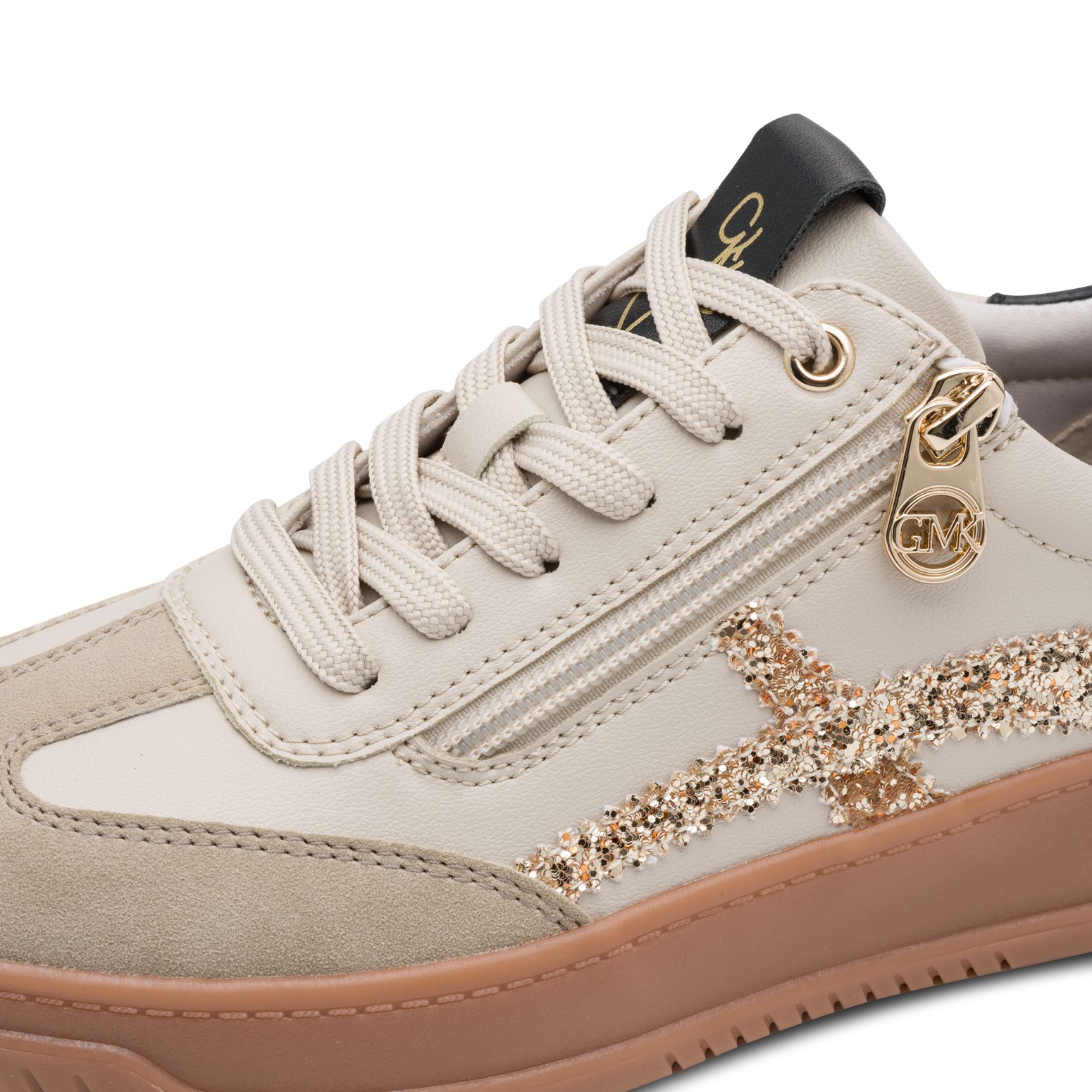 MARCO TOZZI by GMK Plateausneaker Freizeitschuh, Halbschuh, Schnürer mit Glitzerdetails