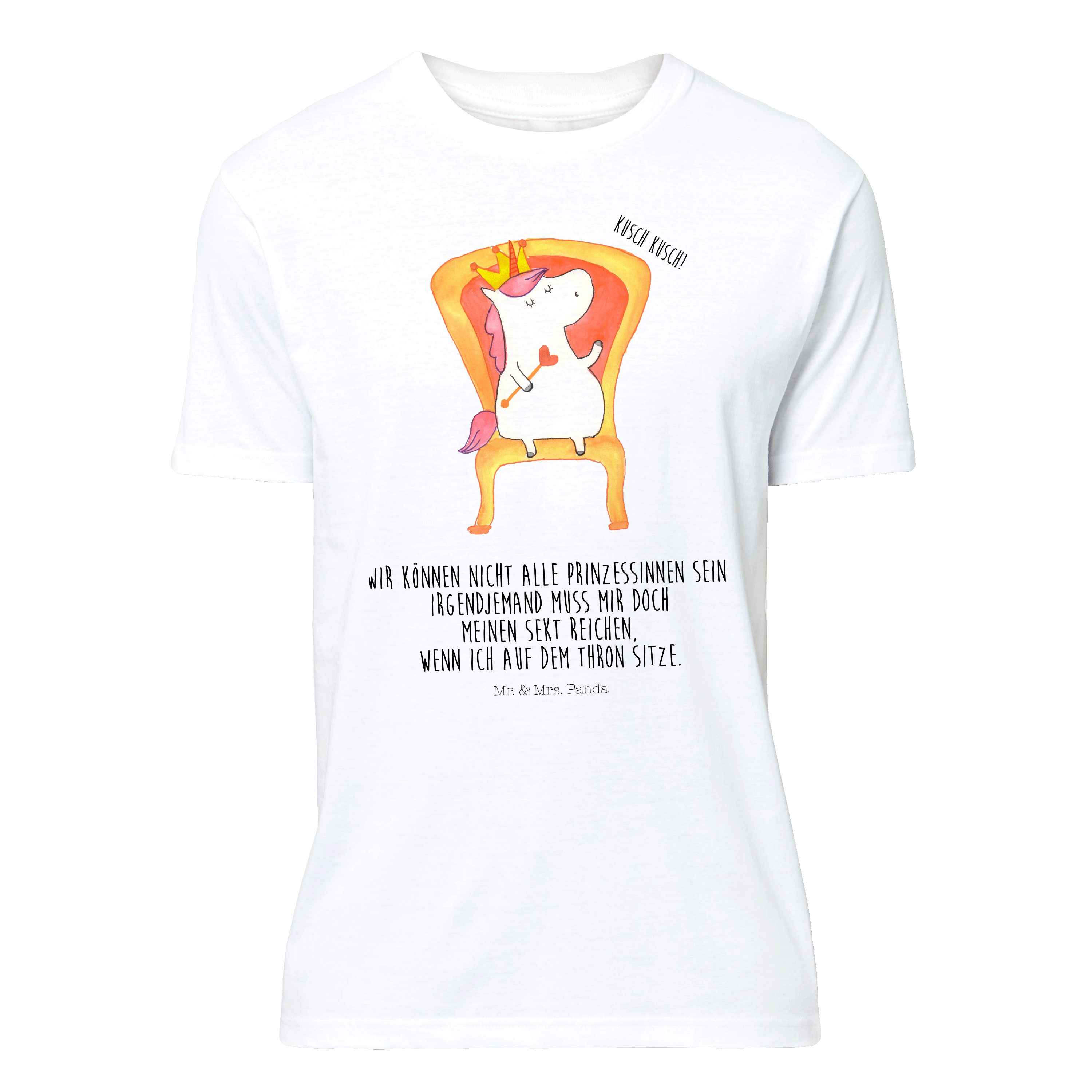 Mr. & Mrs. Panda T-Shirt Einhorn Prinzessin - Weiß - Geschenk, Geburtstagsgeschenk, Jubiläum, (1-tlg)