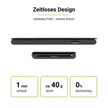 Artwizz Flip Case SmartJacket Soft-Touch Etui Schutzhülle in Metalloptik, Titan, iPhone SE (2022/2020), iPhone 8, iPhone 7