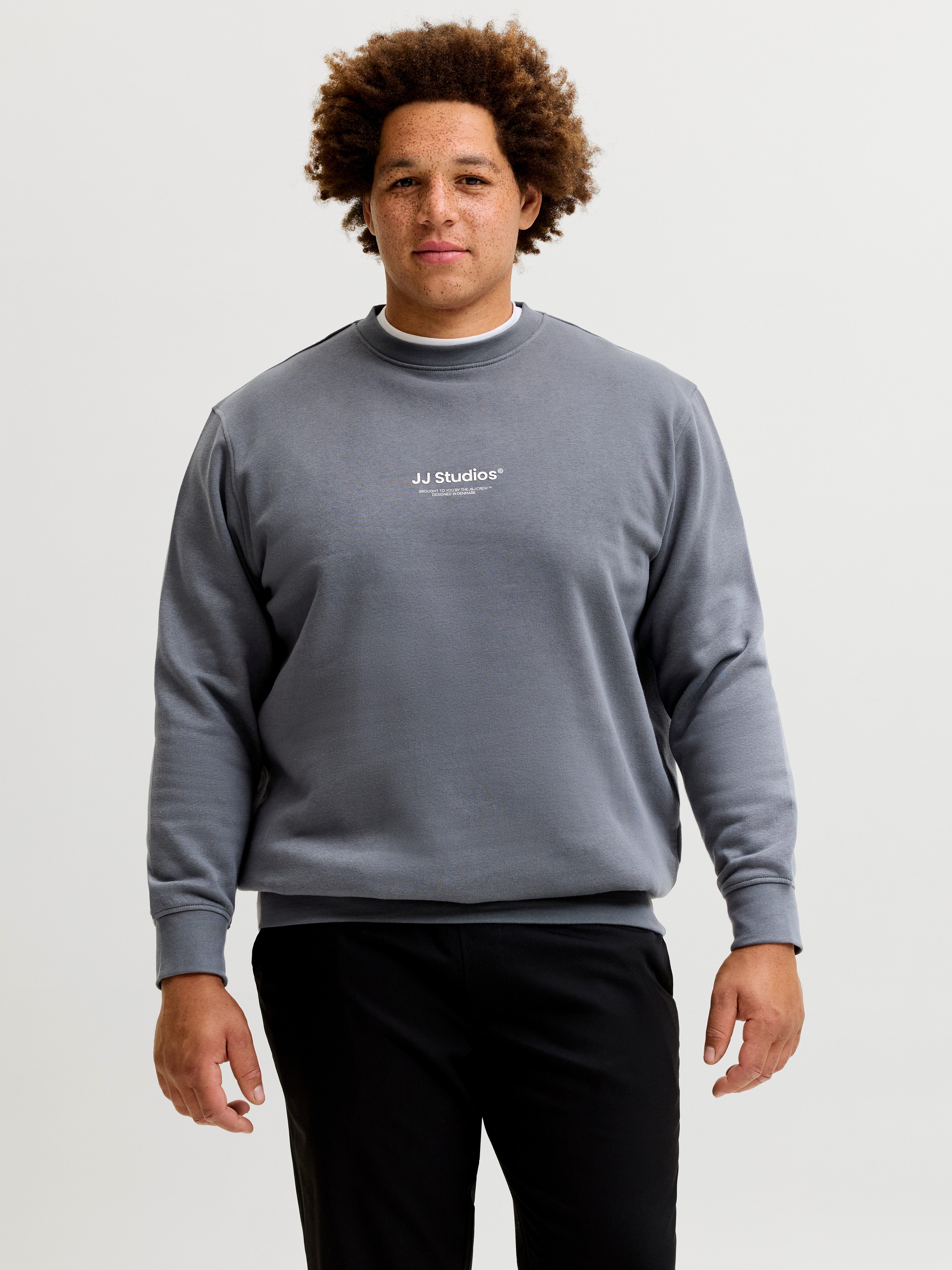 Jack & Jones PlusSize Sweatshirt JJESOHO SWEAT CREW NECK NOOS PLS Baumwollmischung, regular fit