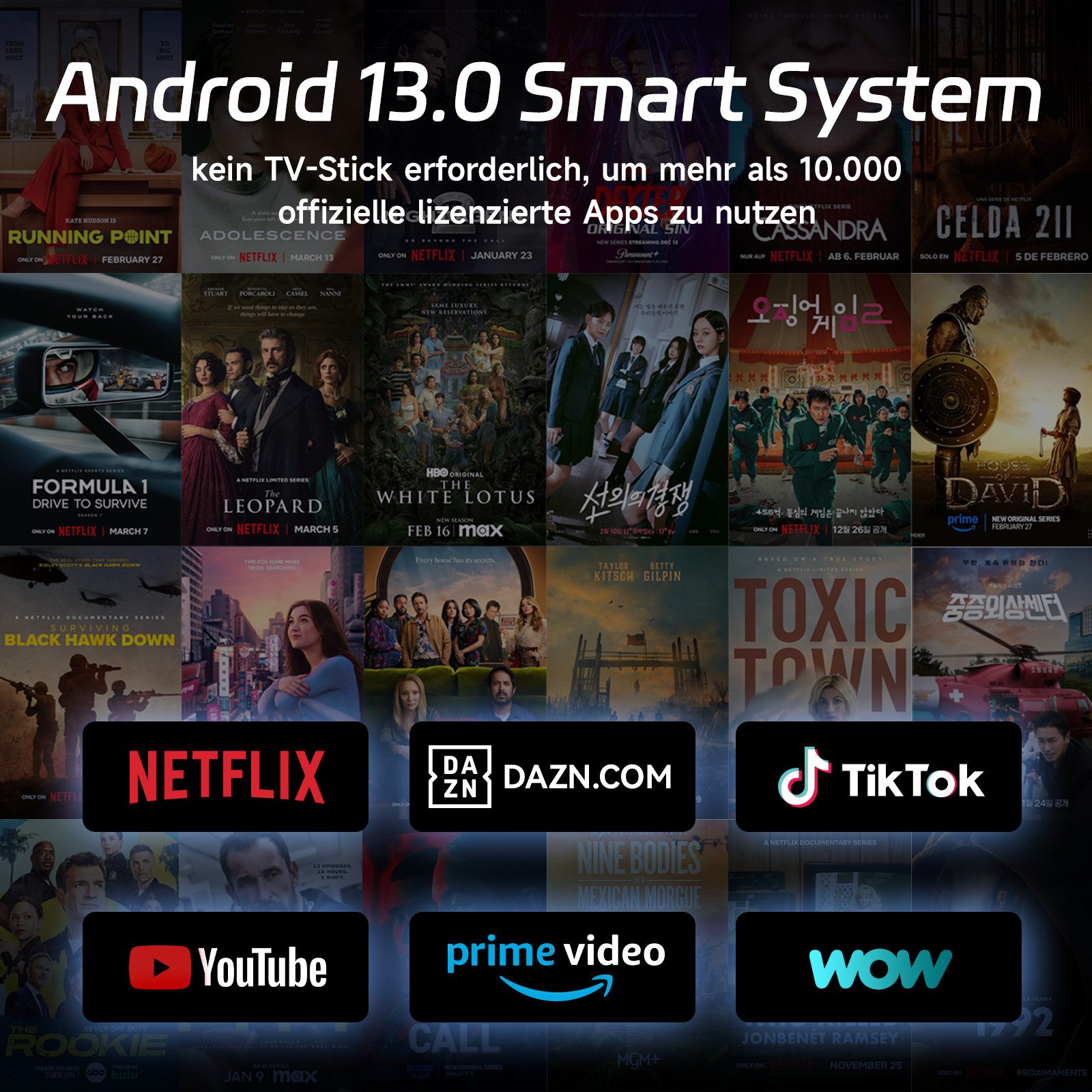 ZOOMCAT ZOOMCAT C26 Beamer 4K Mit Netflix Zertifizierung Beamer (35000 lm, 35000 : 1, 3840x2160 px, Auto Fokus, Auto Trapezkorrektur, Auto Hindernisvermeidung) grau|silberfarben