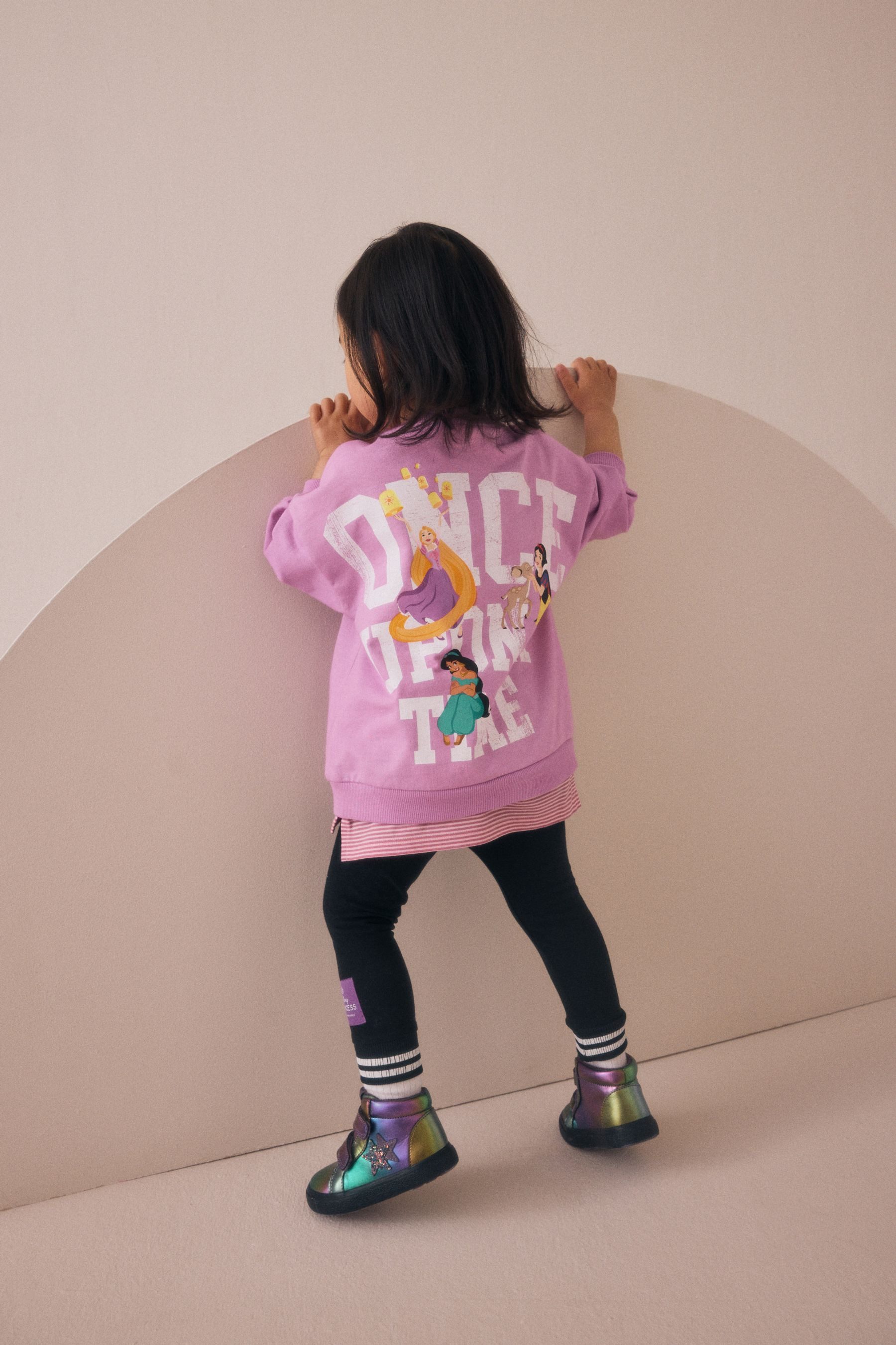 Next Top & Leggings Langarmshirt und Leggings im Set, Disney Princess (2-tlg)