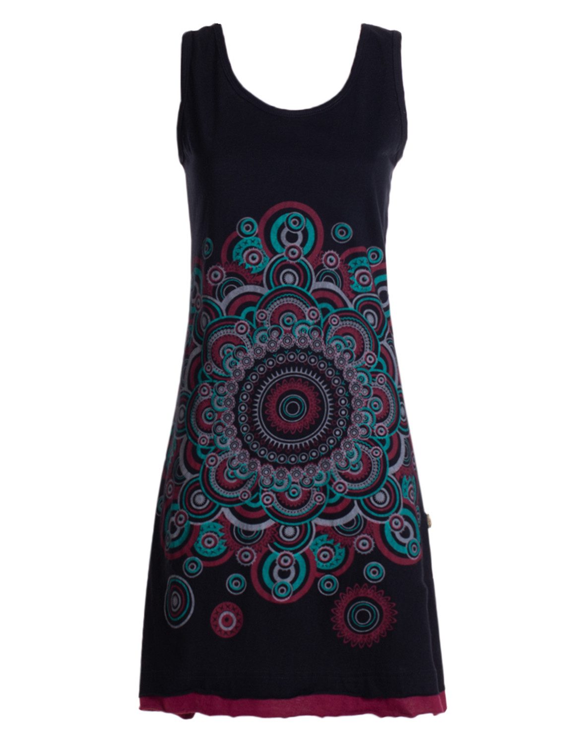 Vishes Sommerkleid Trägerkleid Hippie Mandala Print Baumwolle Alternative Mode, Boho, Hippie, Ethno, Festival