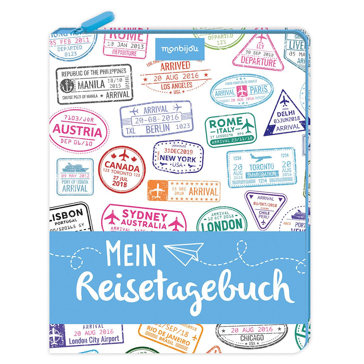 Lingen Verlag Notizbuch Mein Reise-Tagebuch - Eintragbuch mit Reißverschluss: Reisetagebuch