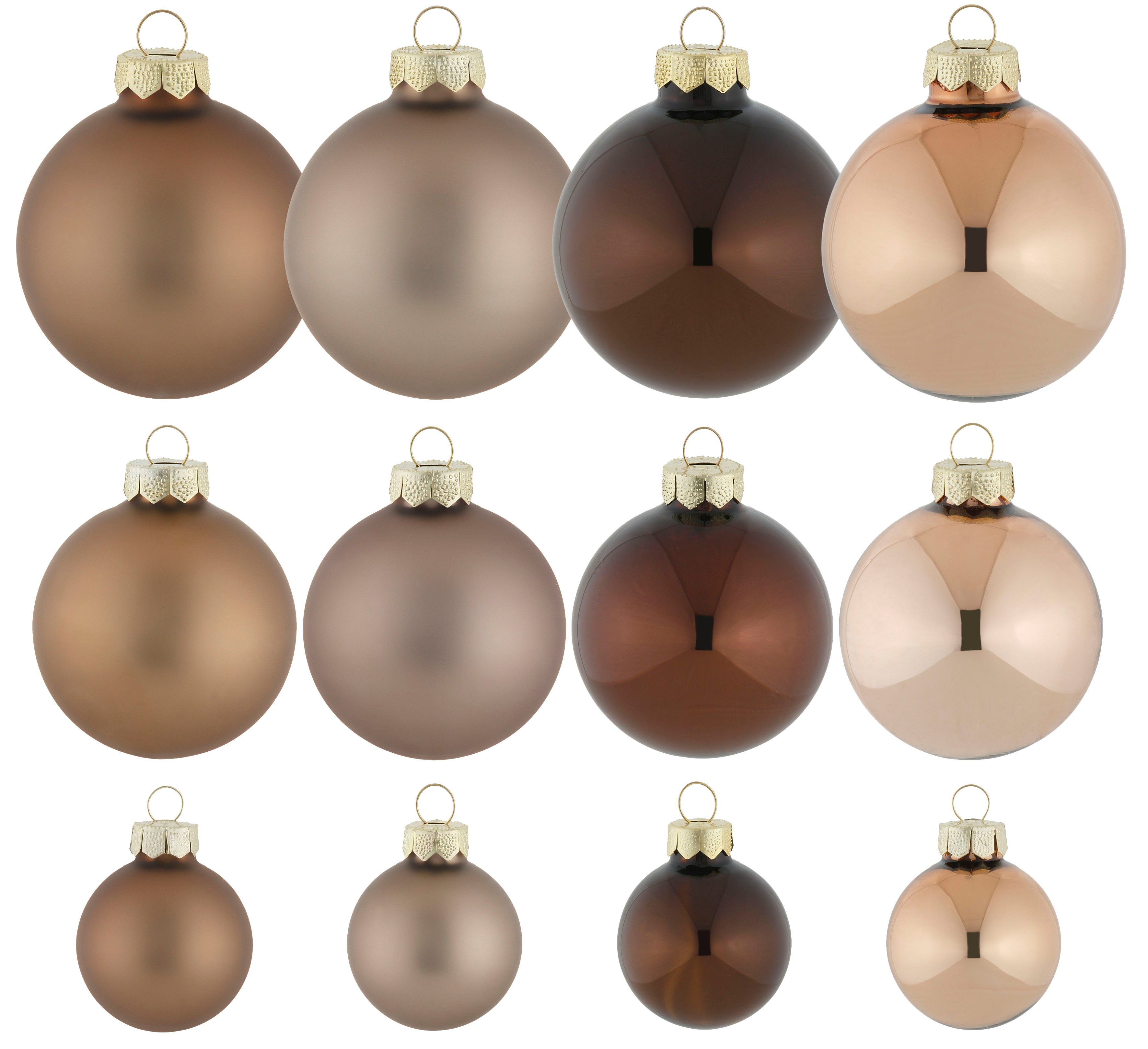 MAGIC by Inge Weihnachtsbaumkugel Winter Woodland (50 St), aus Glas, Ø 4 cm, 5 cm, 6 cm und 7 cm