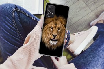 MuchoWow Handyhülle Löwe - Porträt - Schwarz - Tiere, Handyhülle Telefonhülle Samsung Galaxy A33